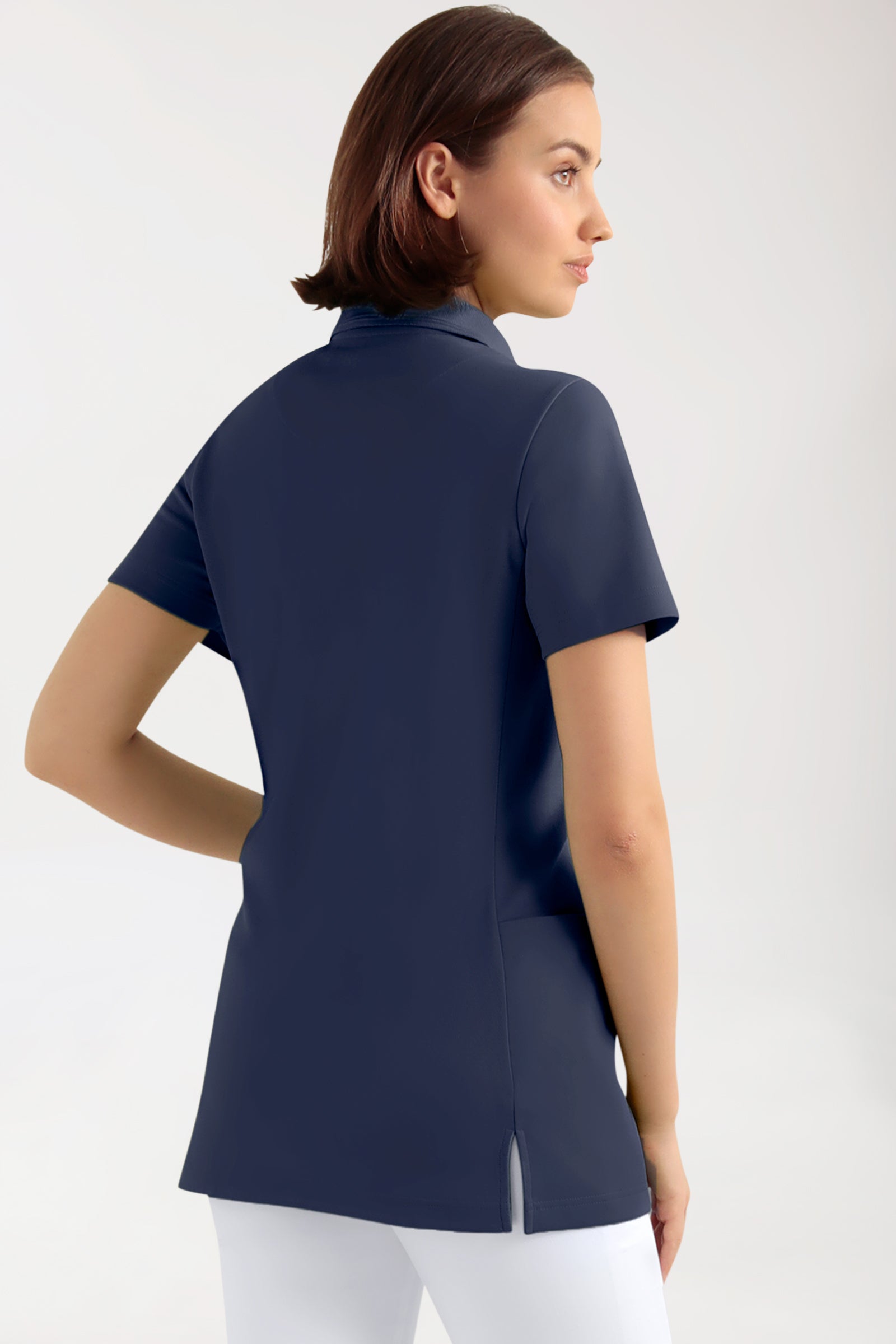 COMFY FLEX Tunique Stretch Femme - Col polo navy