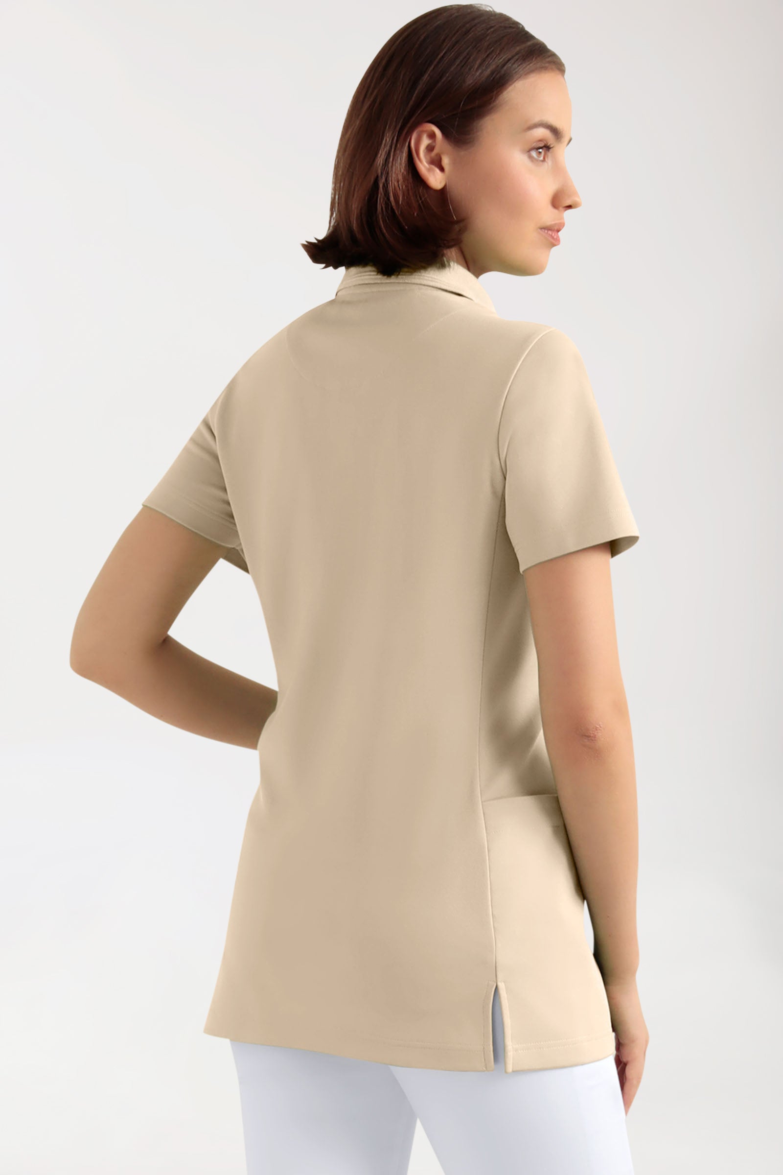 COMFY FLEX Tunique Stretch Femme - Col polo sable