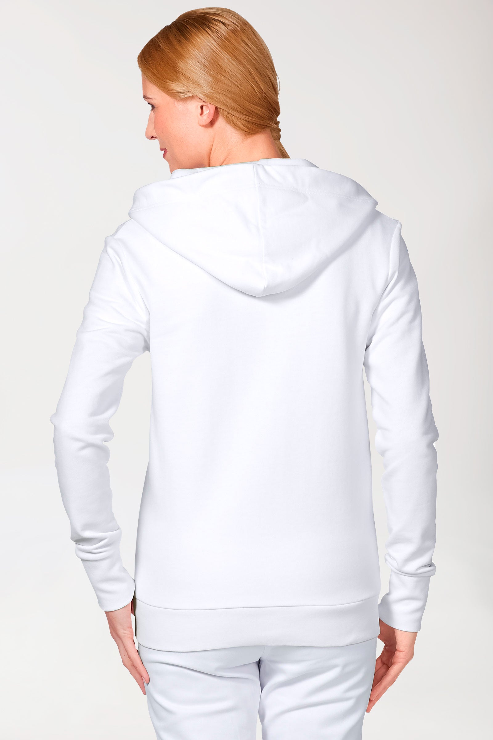 Veste en Sweat Femme - à capuche blanc