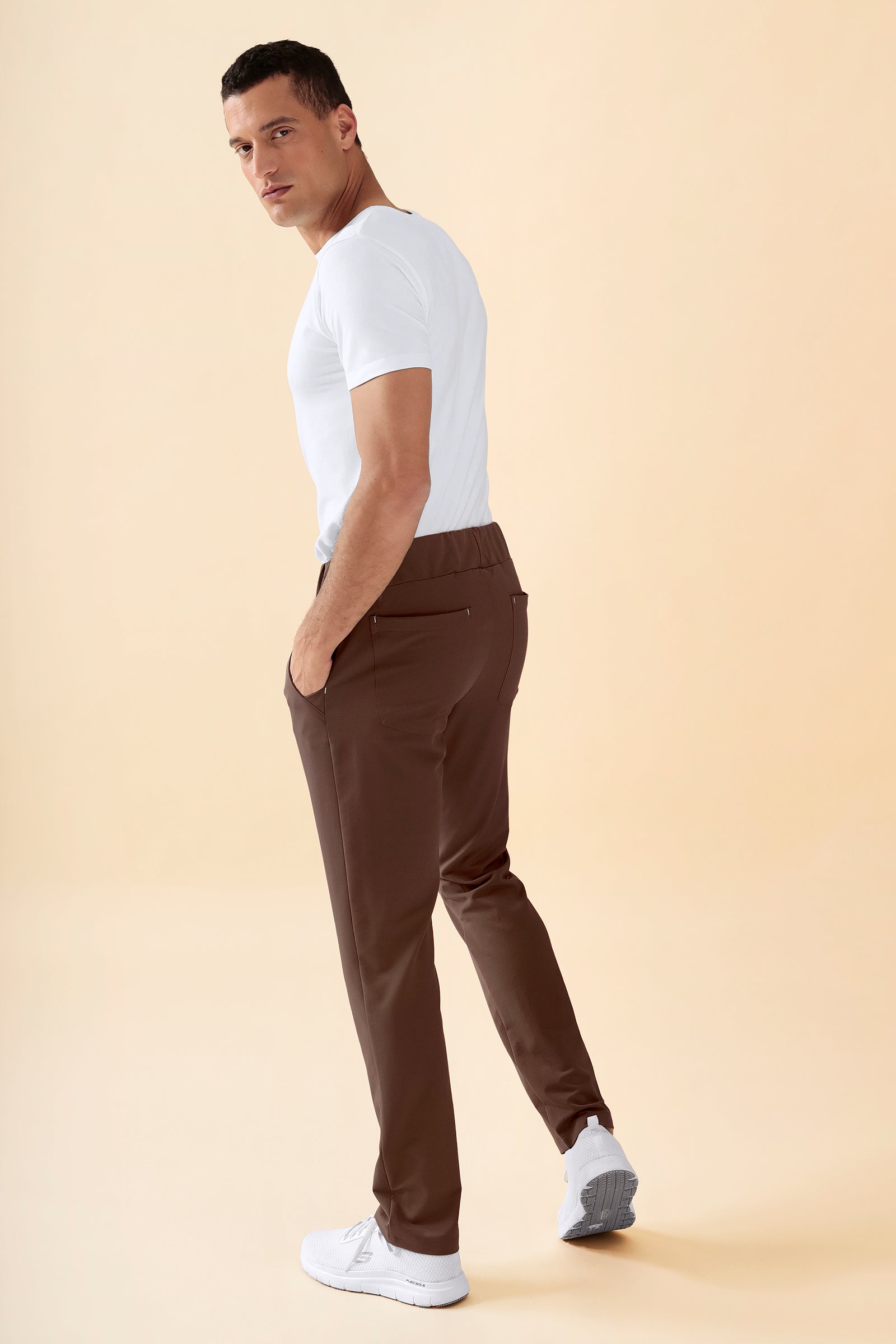 KAERE Pantalon Homme - sans poche cargo coffee