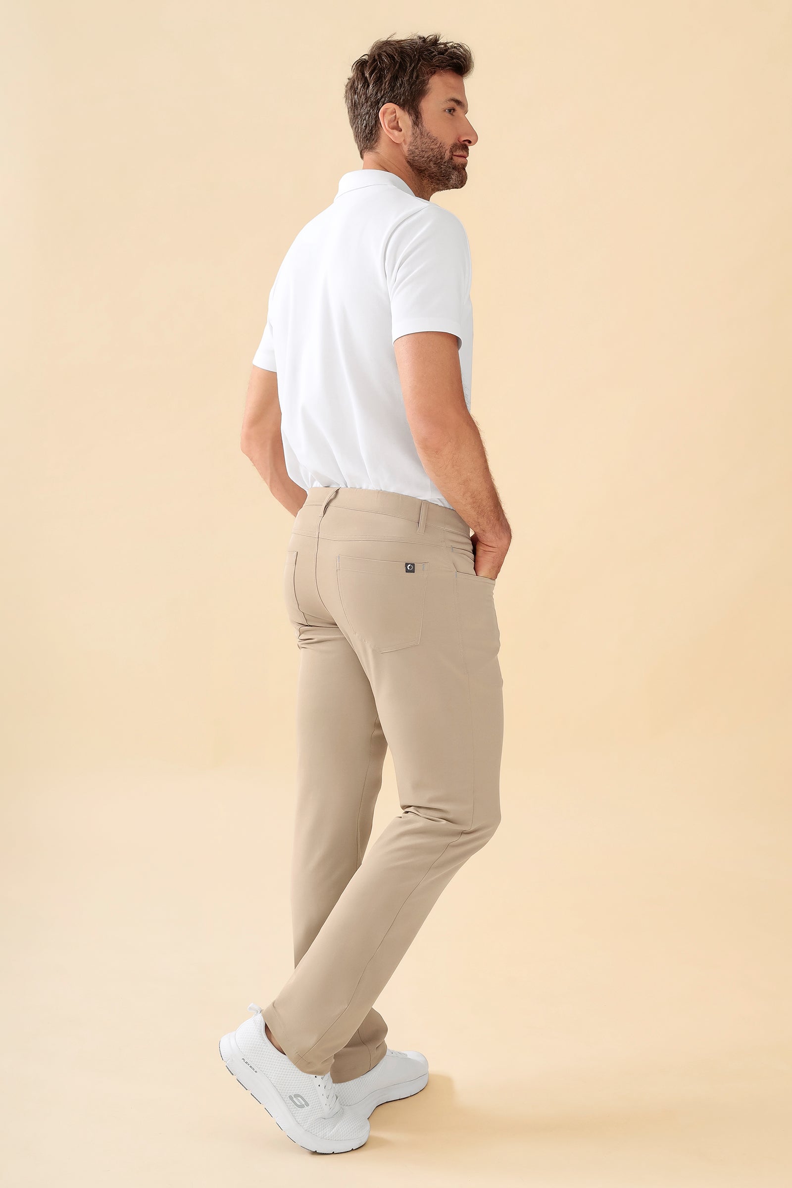 KAERE Pantalon Homme - 5 poches sable
