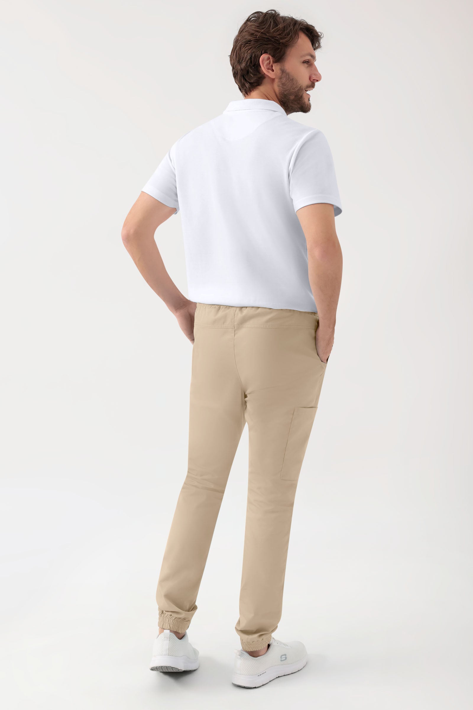 GREEN Pantalon Stretch Homme - Style Jogpant sable