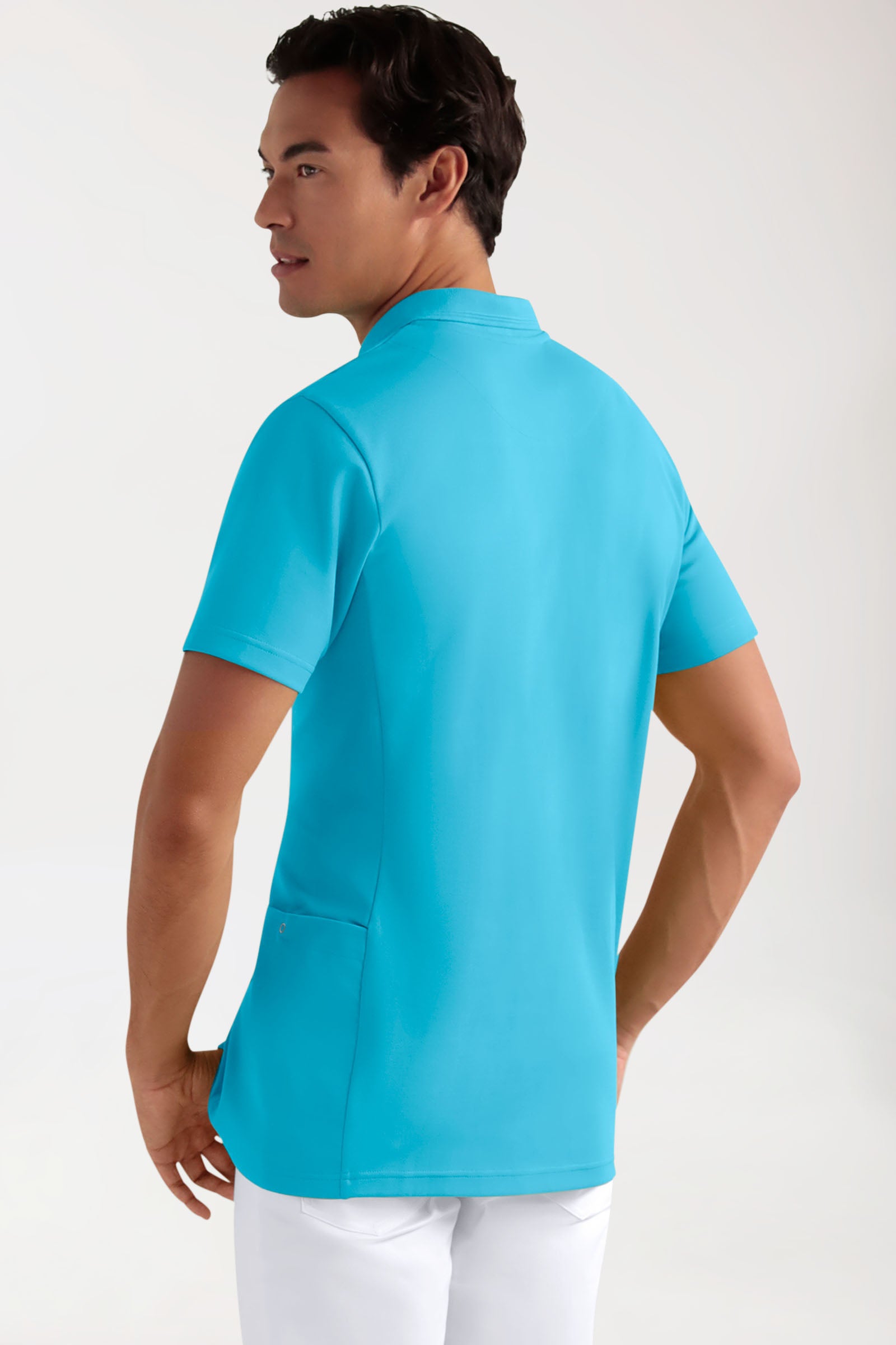 COMFY FLEX Tunique Stretch Homme - Col polo turquoise