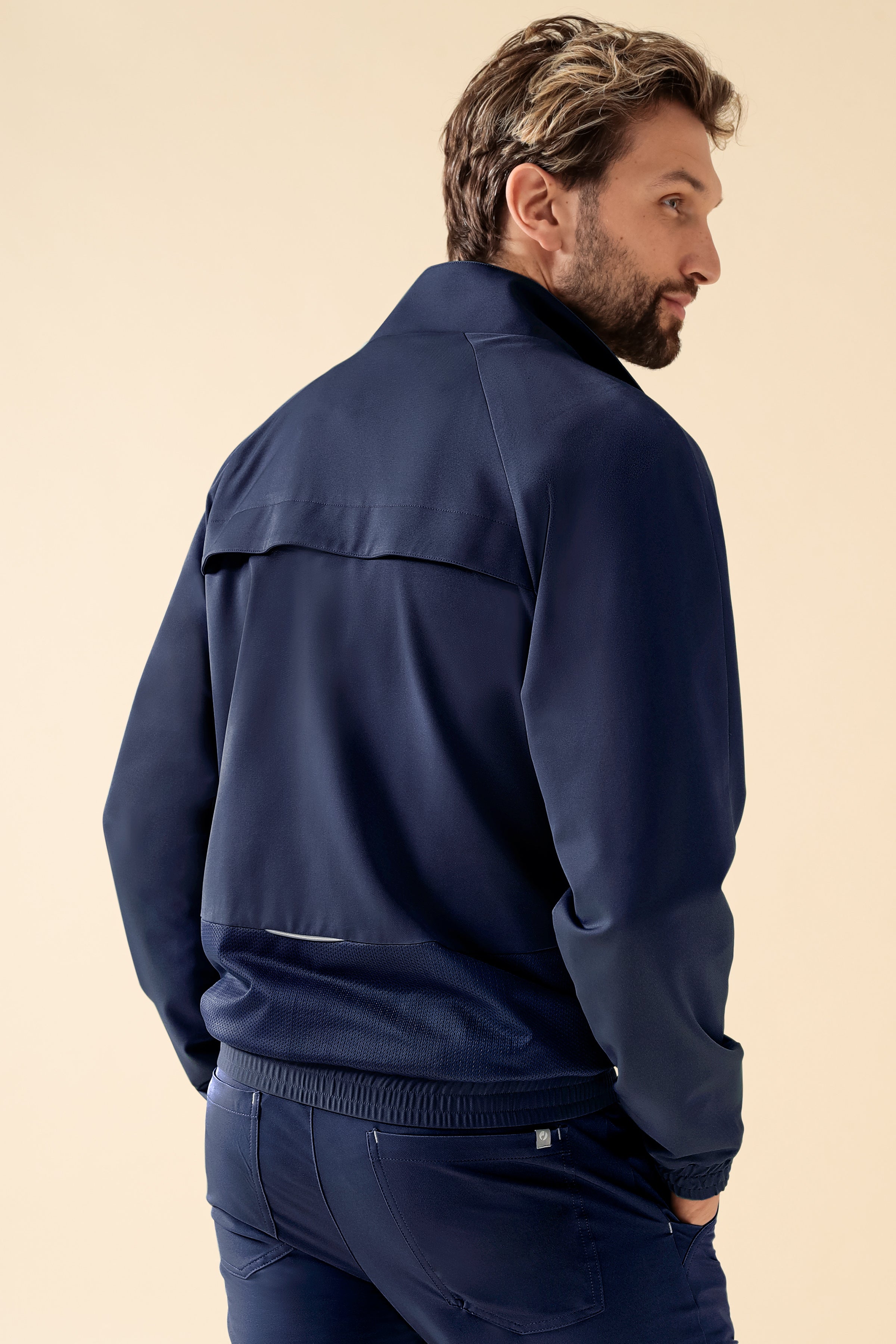 KAERE Veste blouson Homme - Poignet élastiqué bleu navy