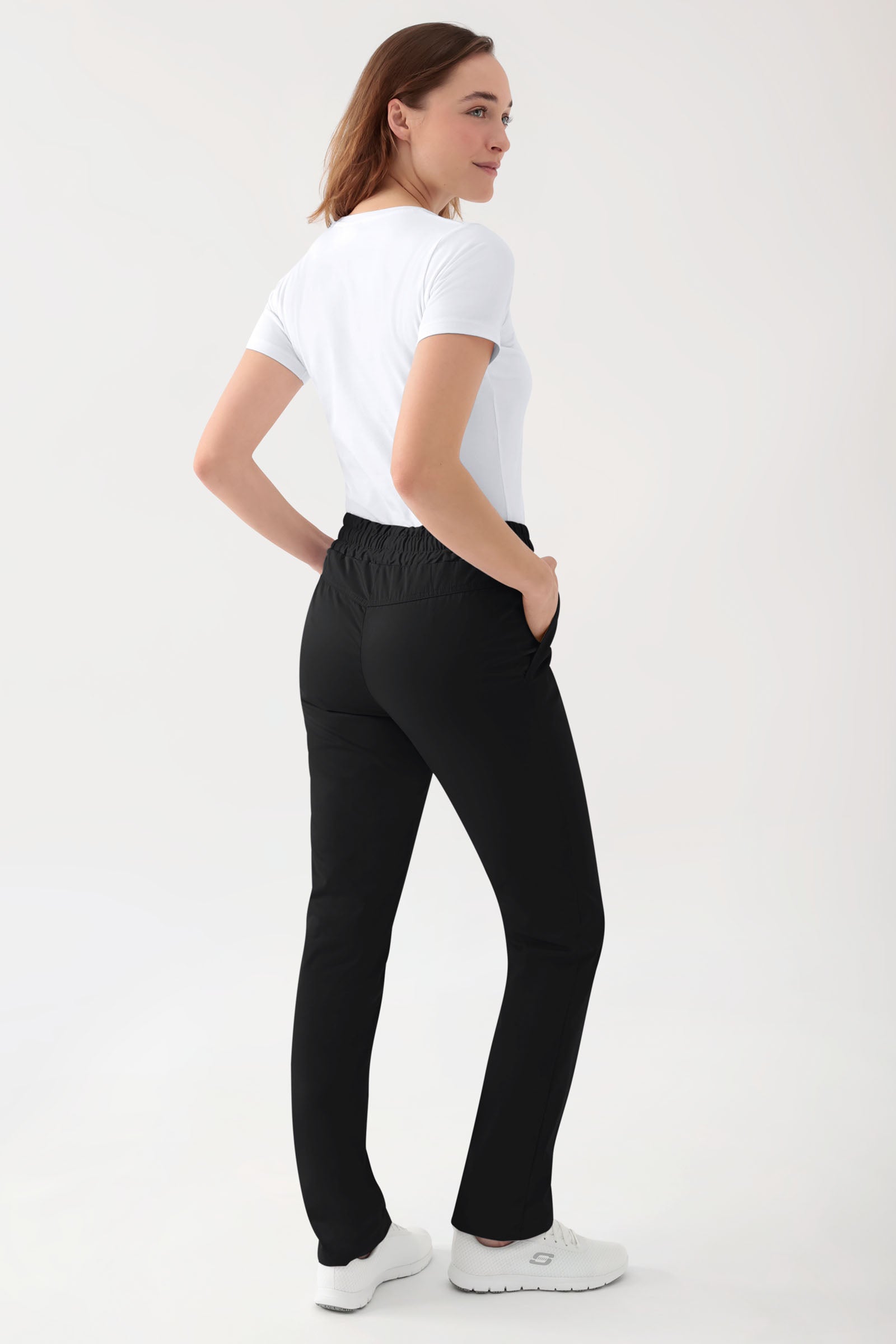 Pantalon Stretch mixte - Ceinture élastiquée noir