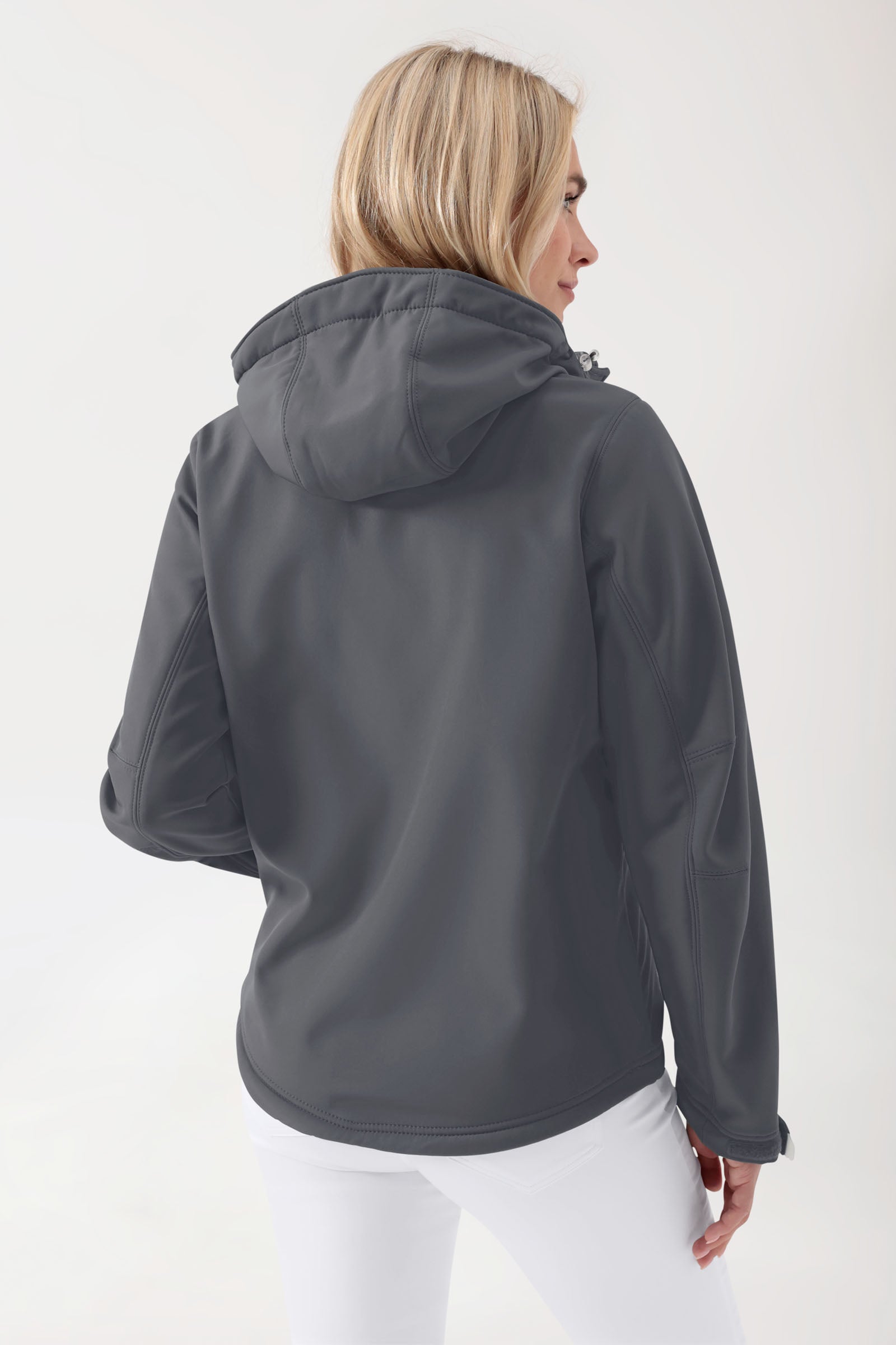Softshell Veste mixte - à capuche gris minéral