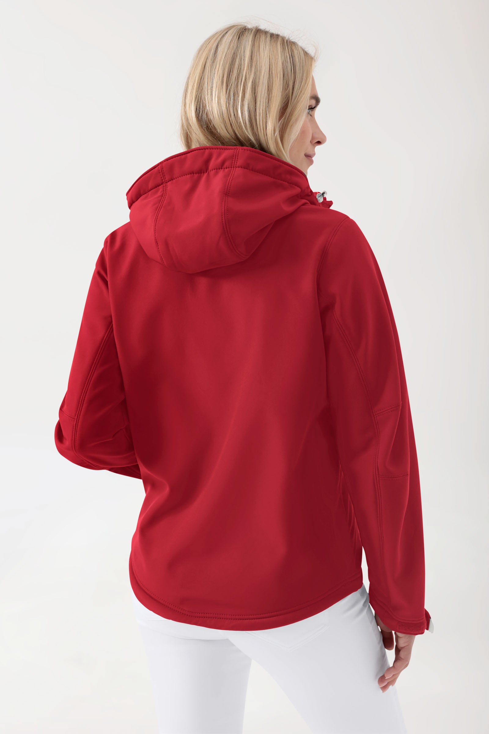 Softshell Veste mixte - à capuche rouge