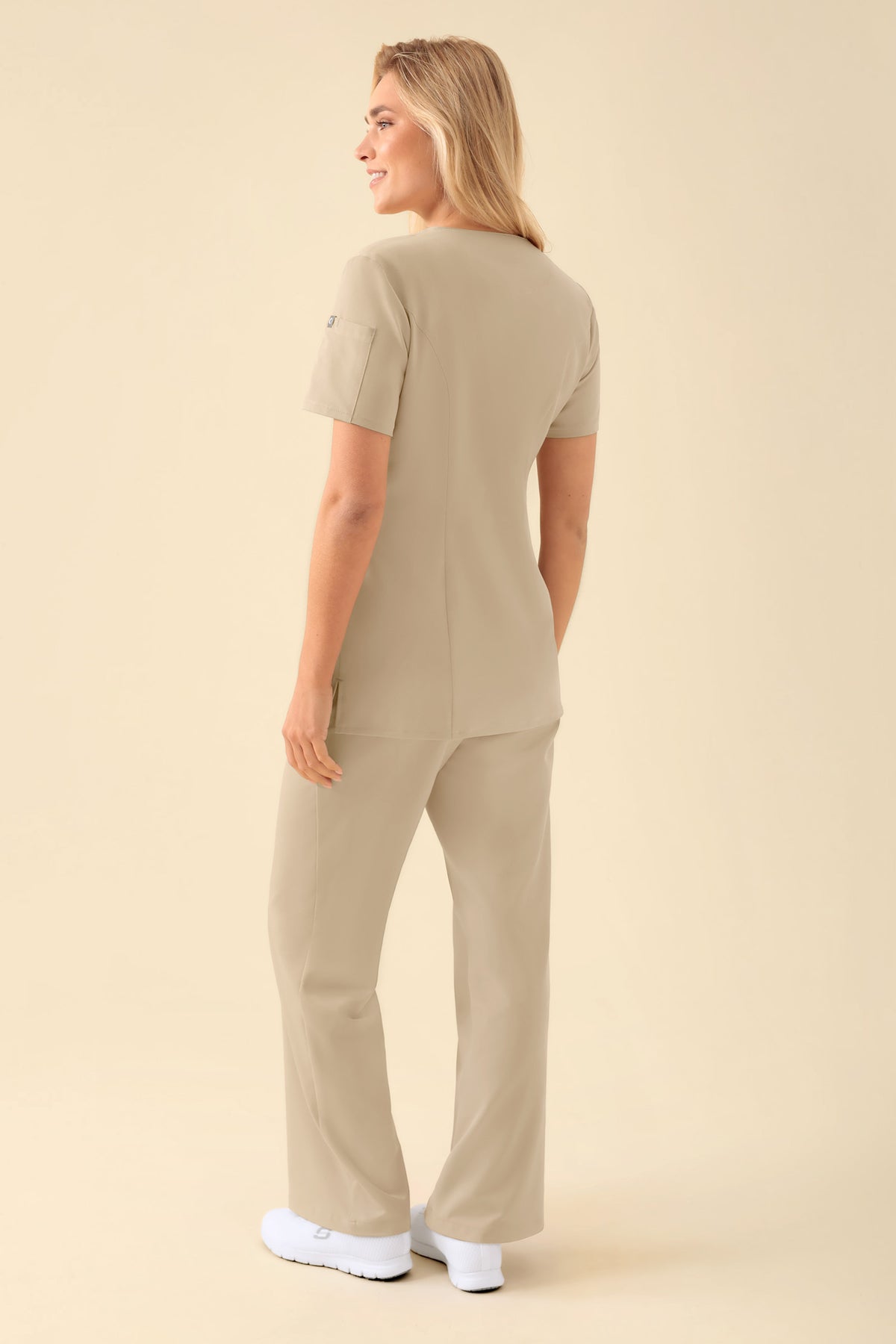 KAERE Blouse Femme - Patte de boutonnage sable