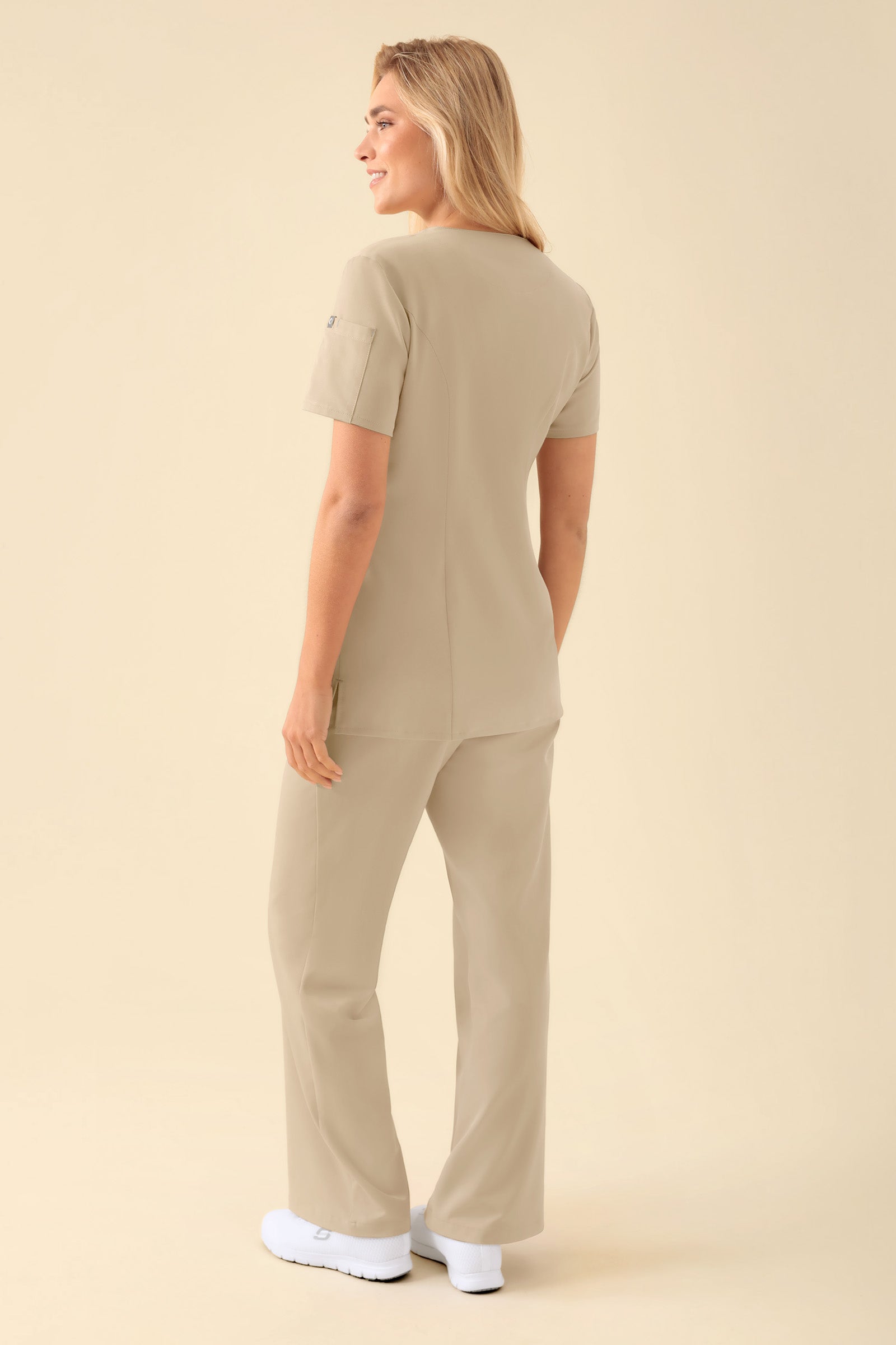 KAERE Blouse Femme - Patte de boutonnage sable
