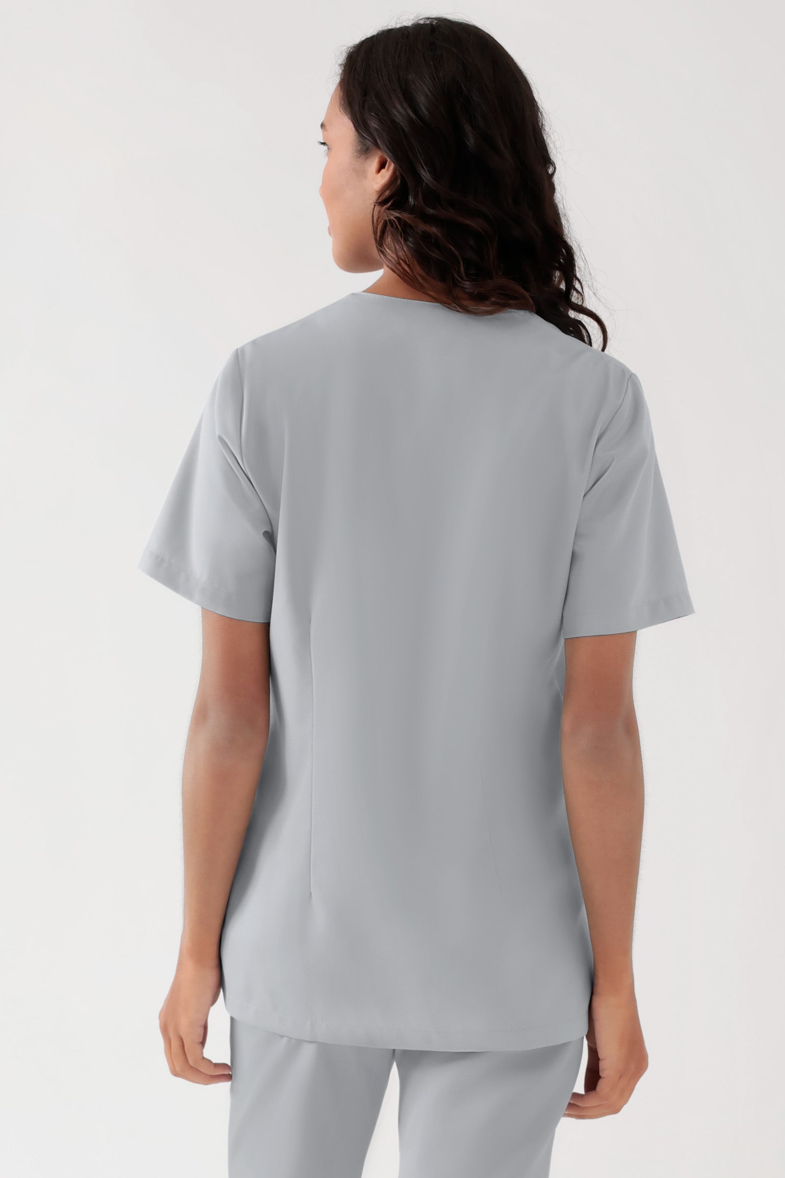 TENCEL™ Tunique Femme - Décolleté V gris perle