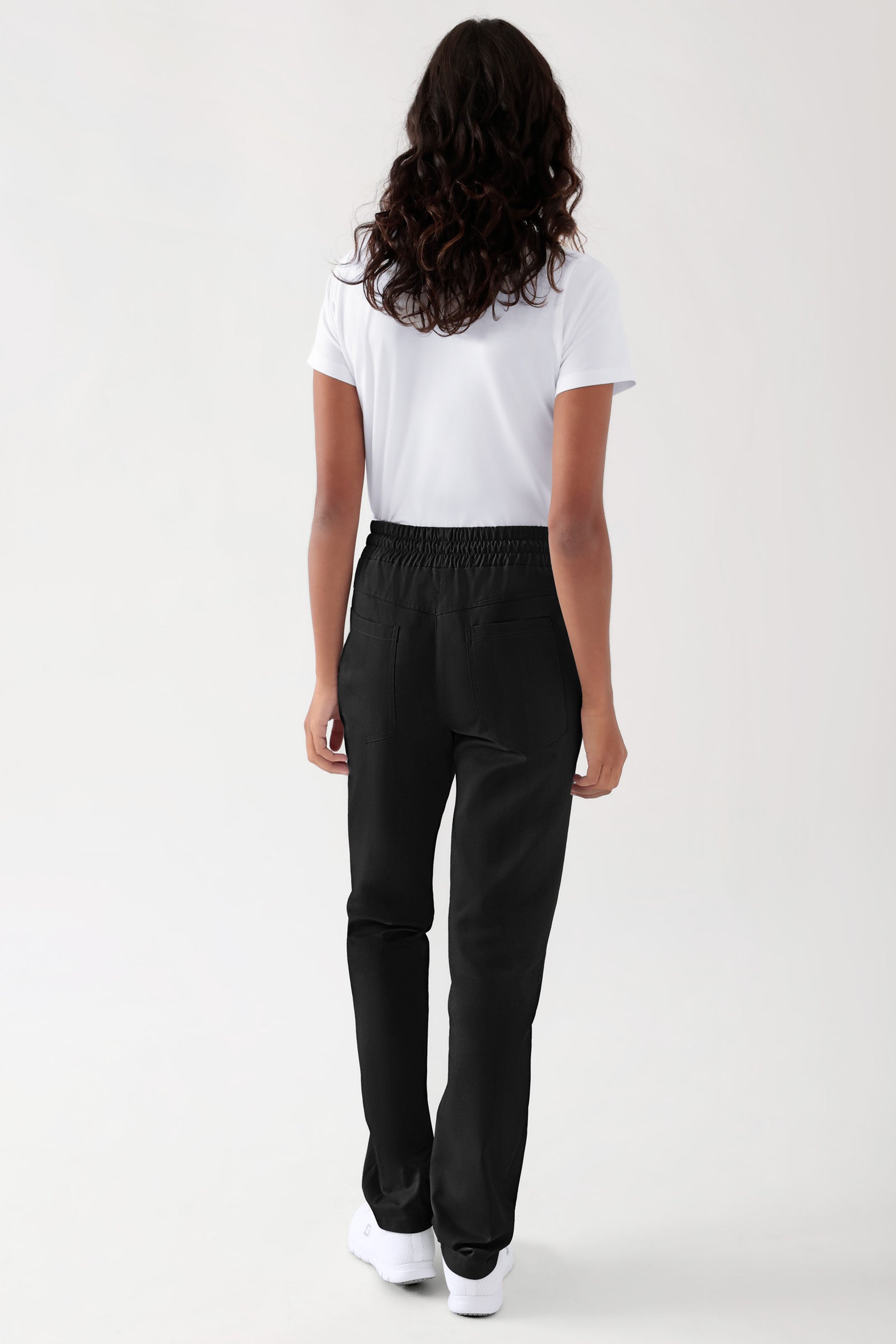 TENCEL™ Pantalon mixte - Ceinture élastique noir, Vue de dos