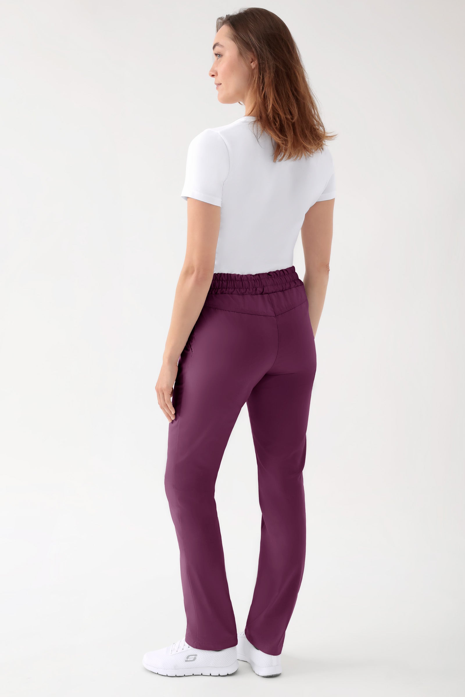 CORE Pantalon mixte - Taille haute prune, Vue de dos