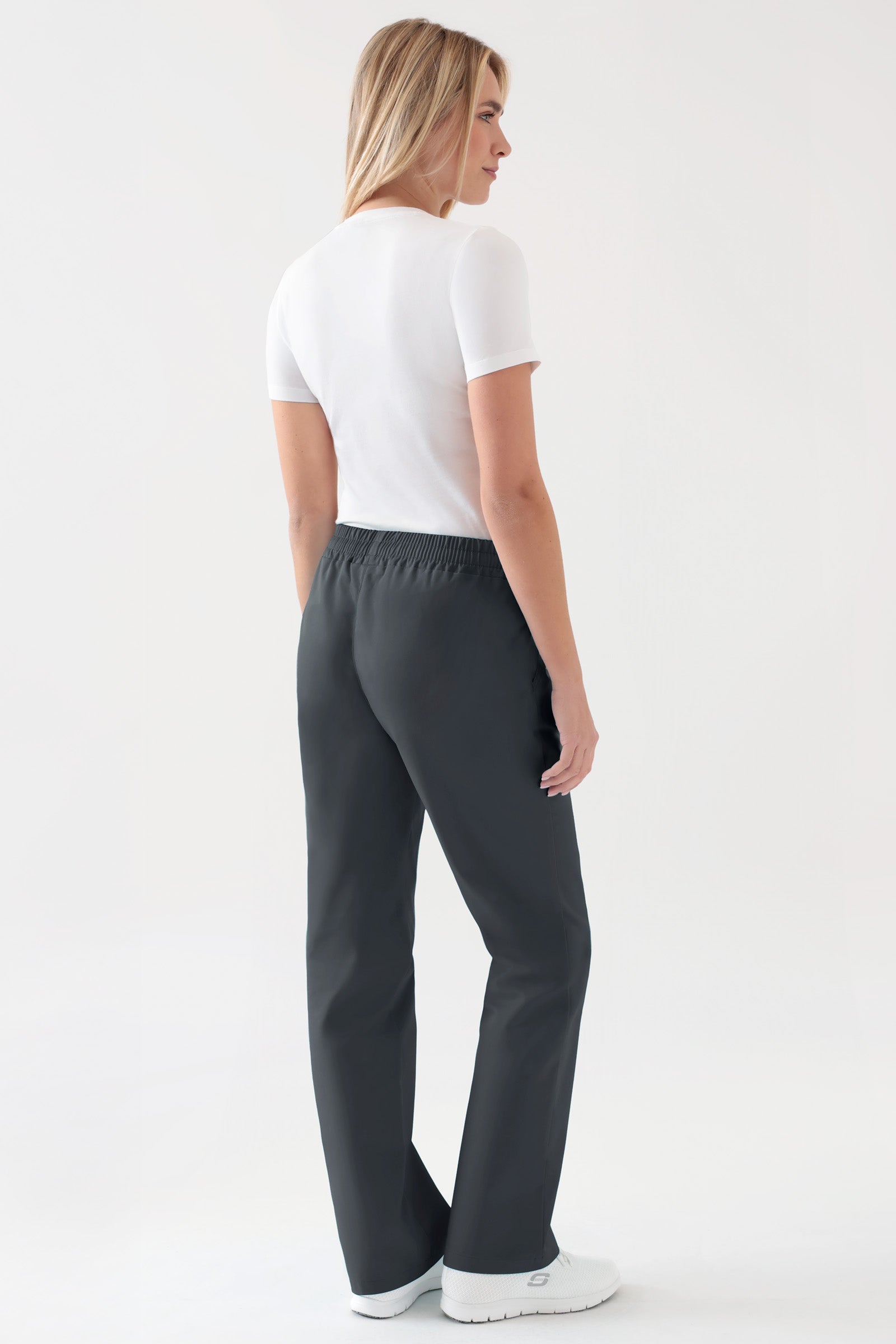 JUST STRONG Pantalon Femme - Ceinture élastiquée anthracite, Vue de dos