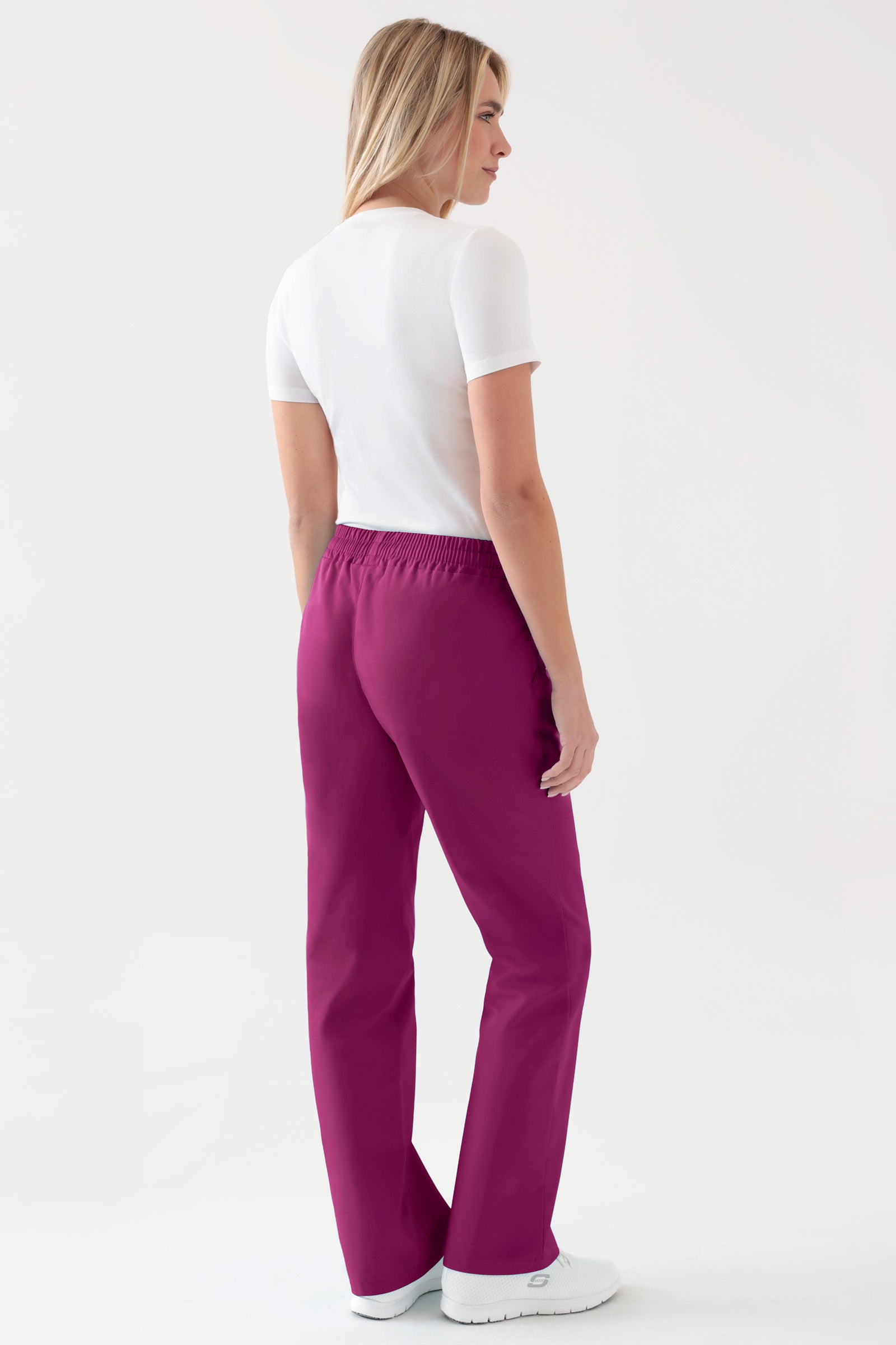 JUST STRONG Pantalon Femme - Ceinture élastiquée berry, Vue de dos