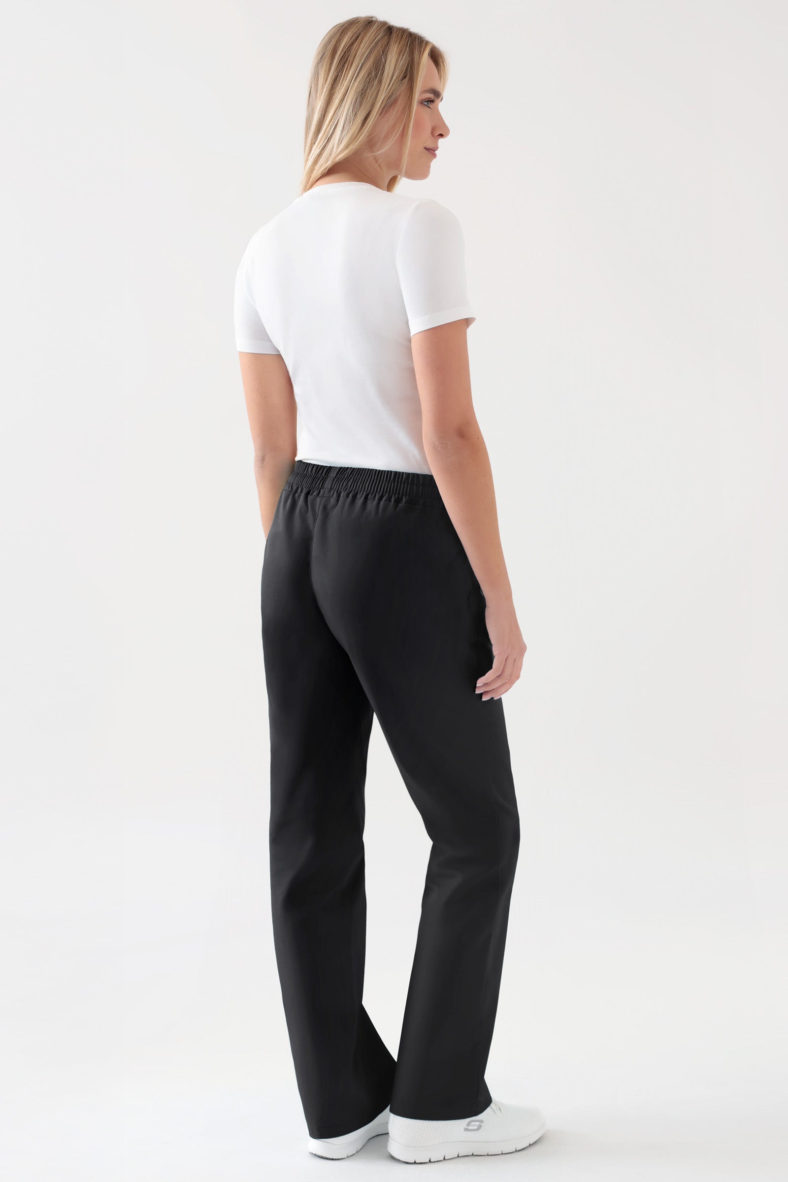JUST STRONG Pantalon Femme - Ceinture élastiquée noir, Vue de dos
