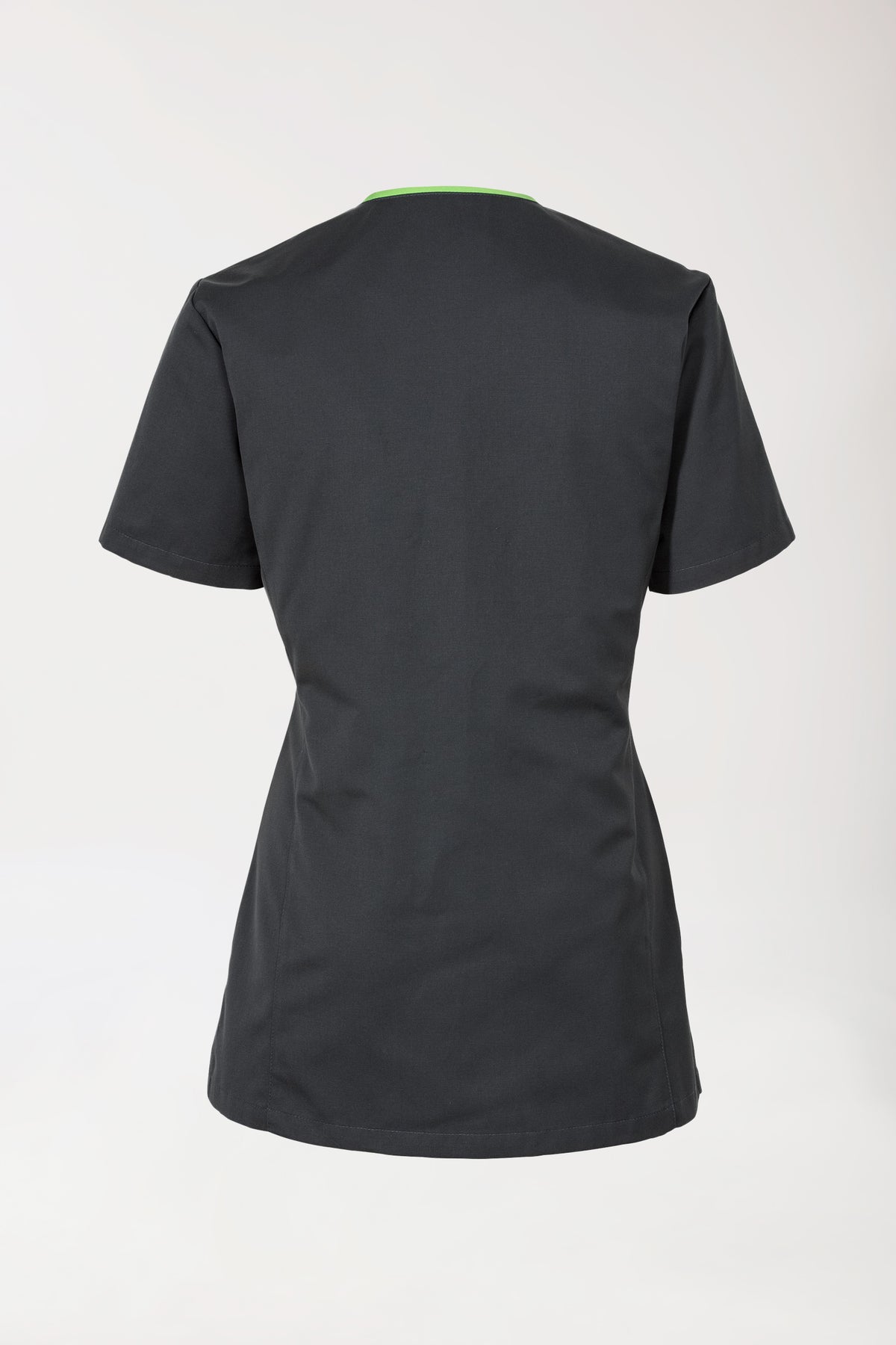 Tunique femme anthracite vert pomme, Vue de dos
