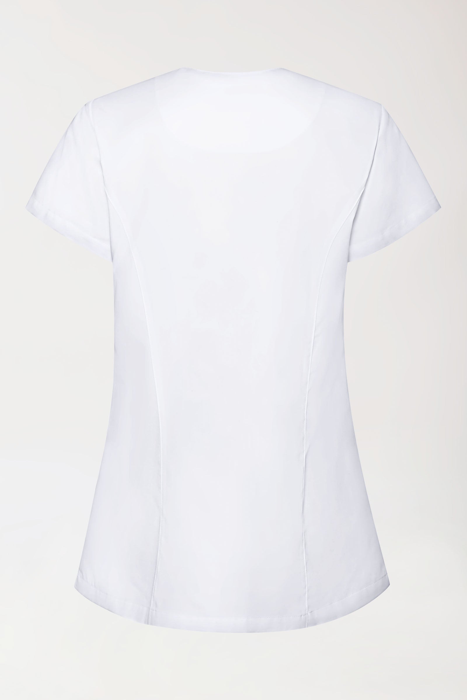 GREEN Blouse Stretch Femme - patte de boutonnage asymétrique blanc
