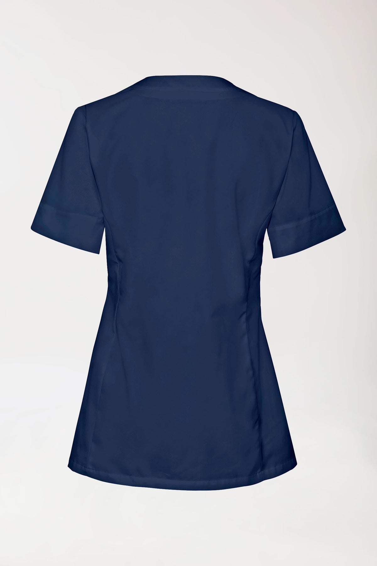 Blouse Beauté Femme - Boutonnage invisible bleu navy, Vue de dos