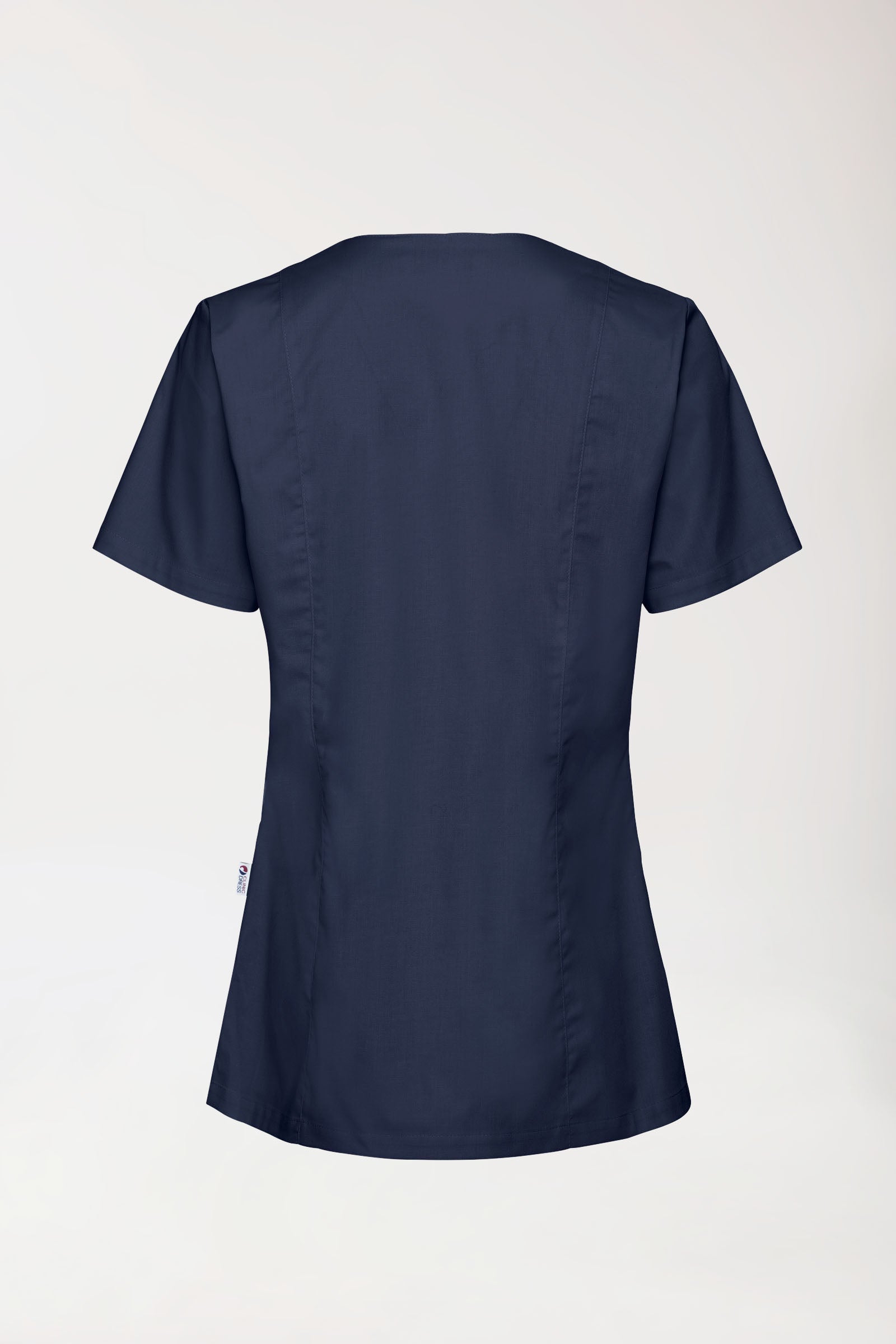 Blouse Stretch Femme - boutonnée bleu navy, Vue de dos