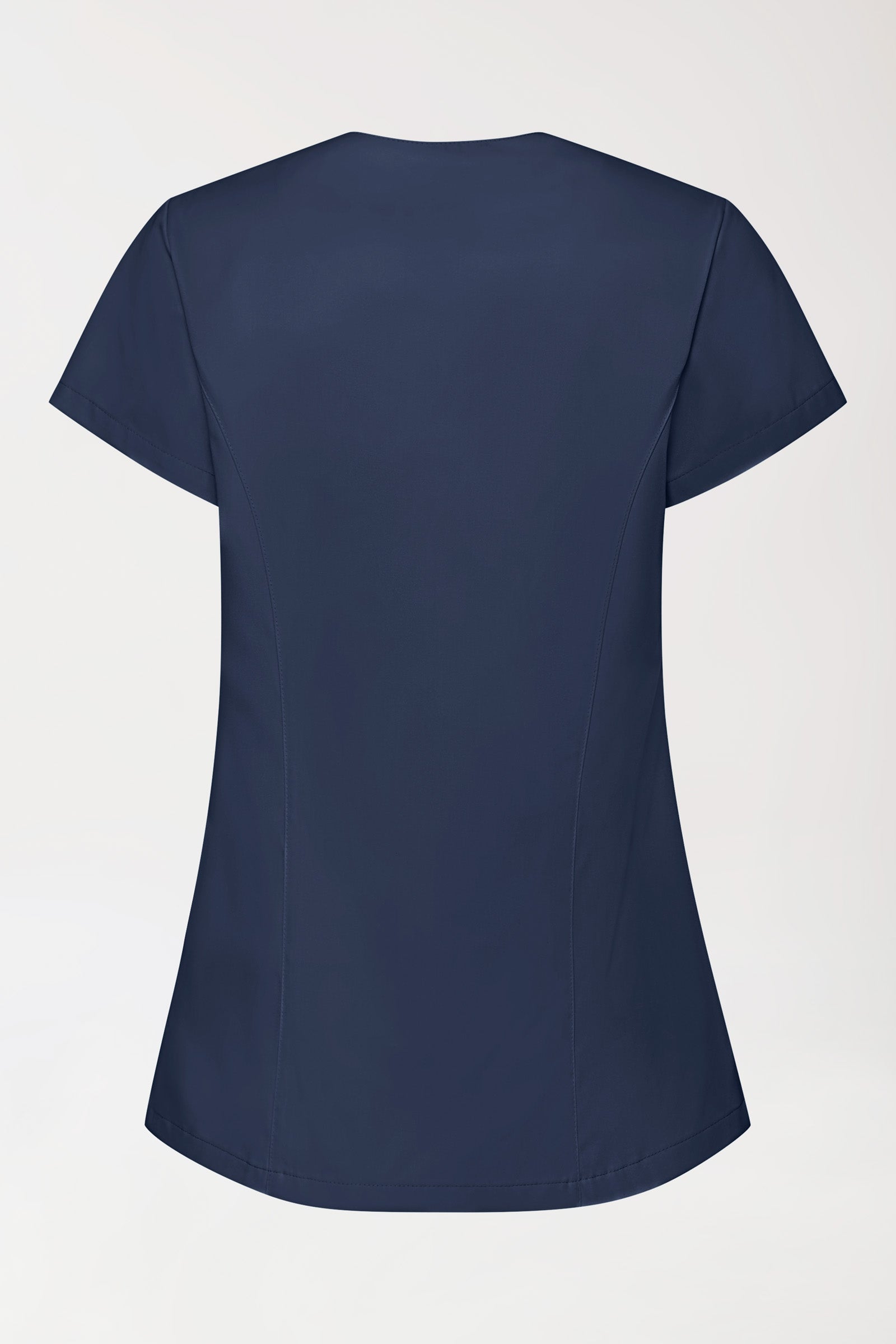 GREEN Blouse Stretch Femme - patte de boutonnage asymétrique navy