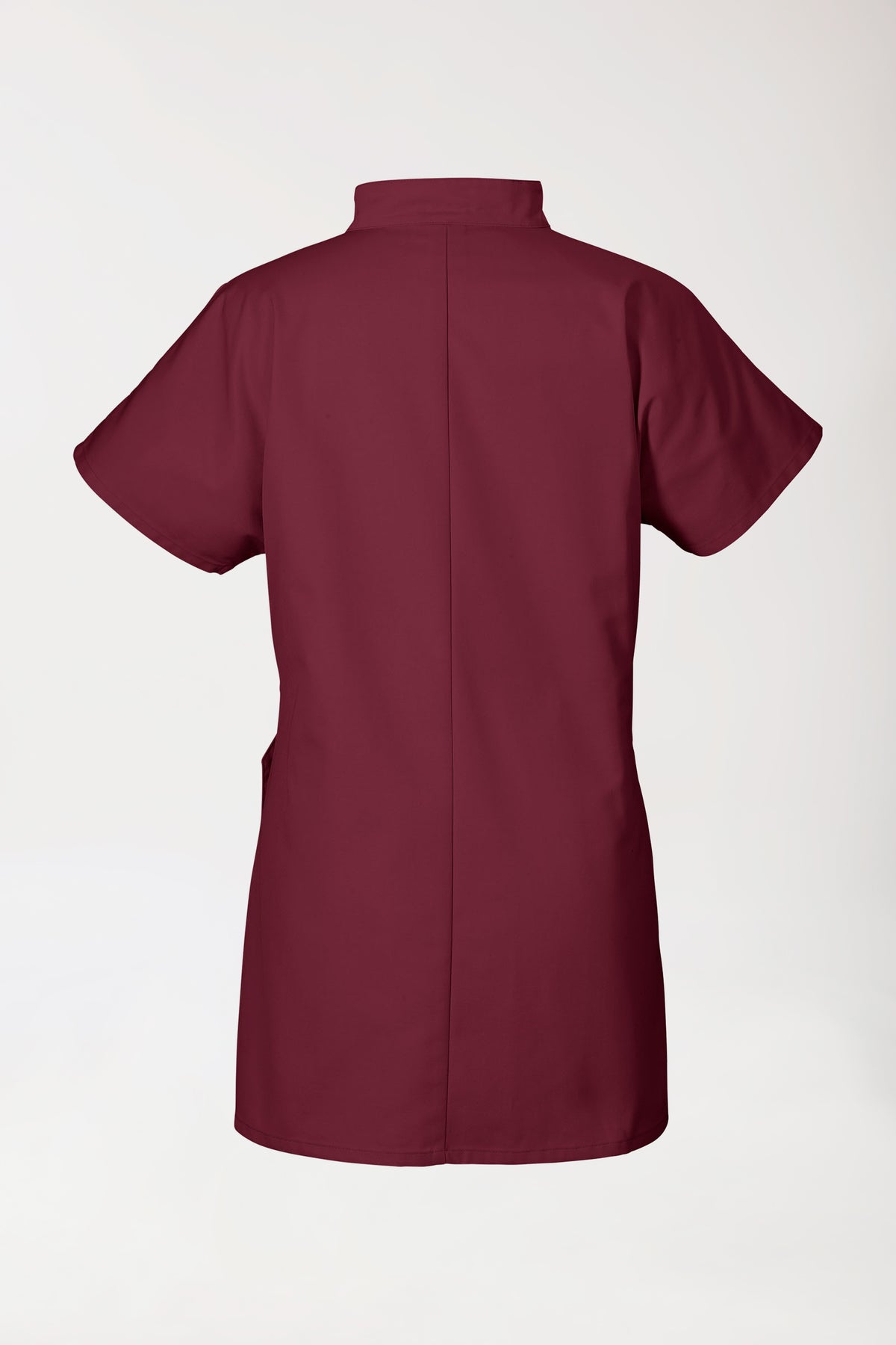 JUST STRONG Blouse Femme - Patte de boutonnage bordeaux, Vue de dos