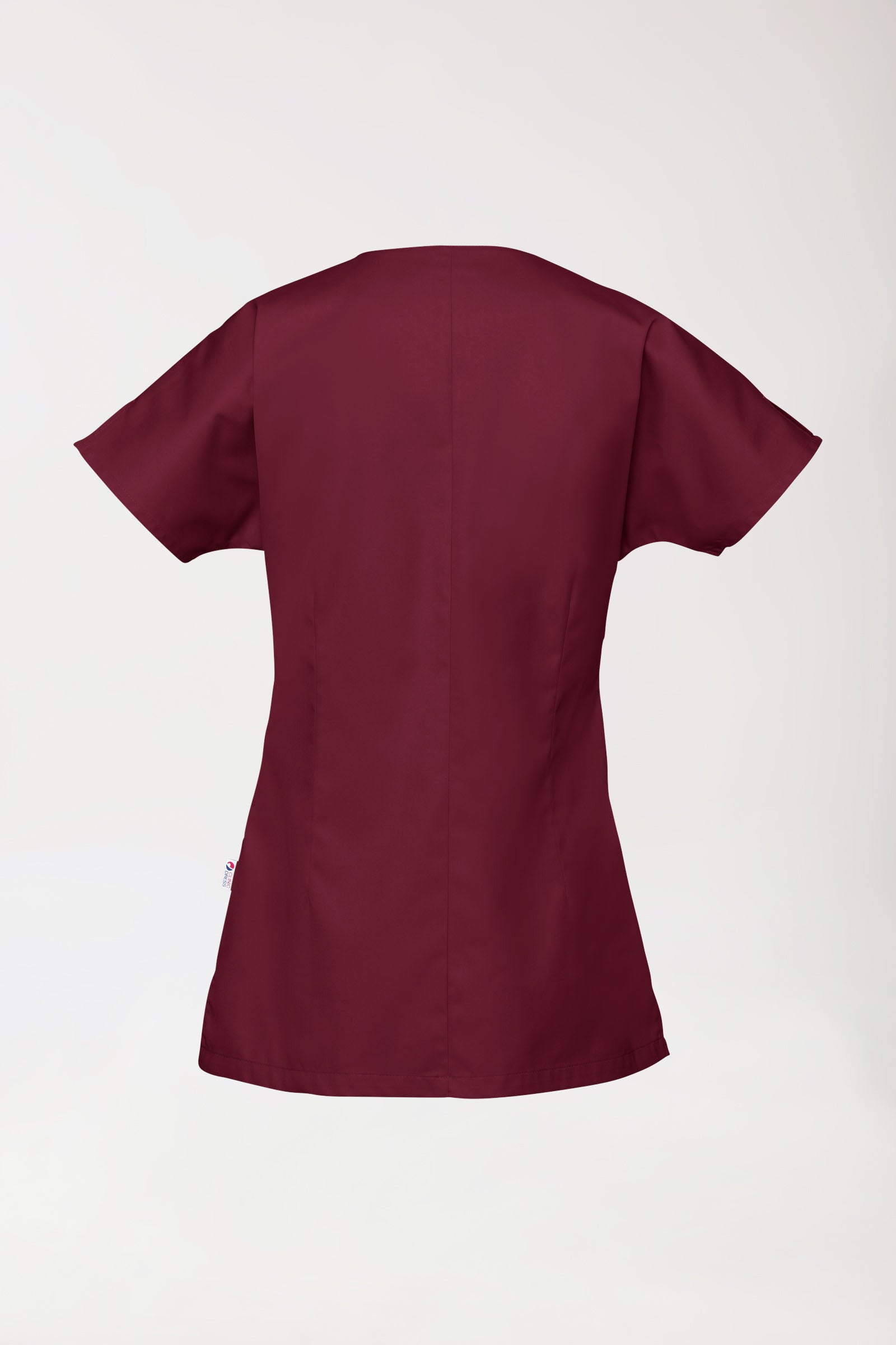 Blouse Beauté Femme - Patte pressions asymétrique bordeaux