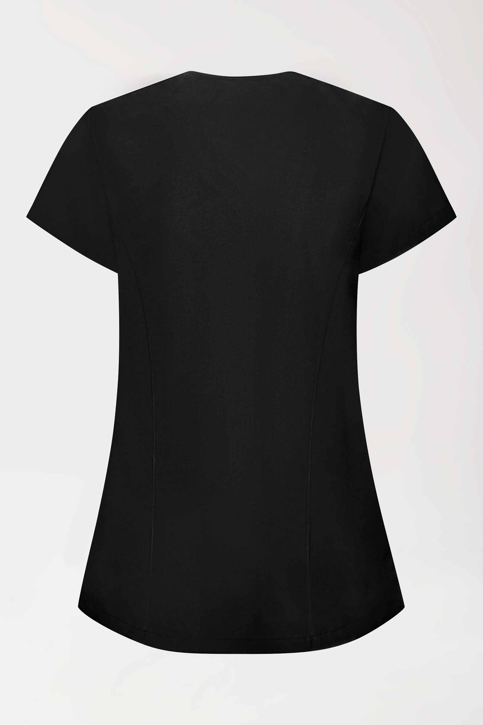 GREEN Blouse Stretch Femme - patte de boutonnage asymétrique noir