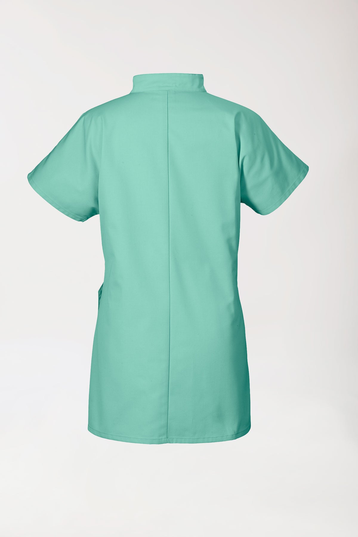 JUST STRONG Blouse Femme - Patte de boutonnage vert d'eau, Vue de dos