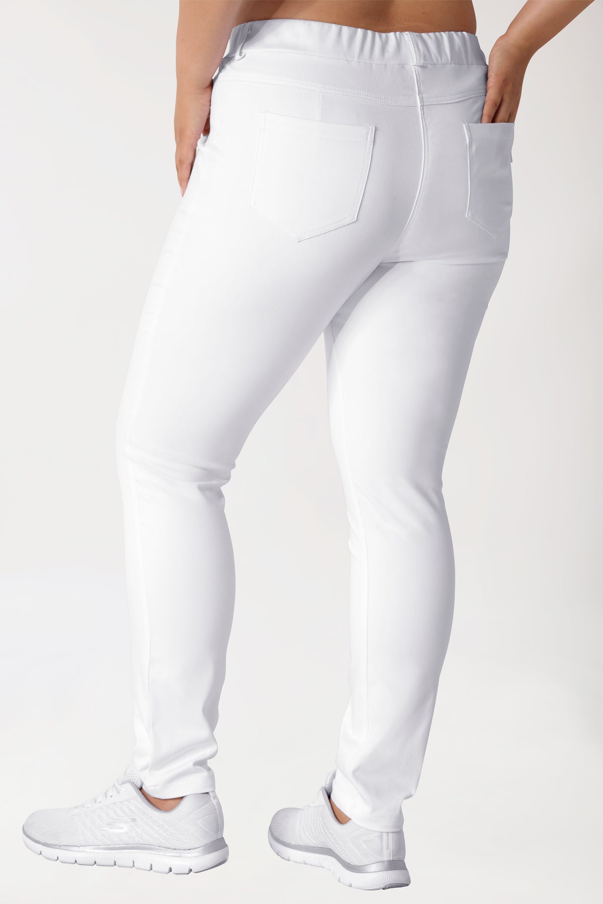 Curved Legging COMFY FLEX - Ceinture entièrement élastiquée blanc, Vue de dos