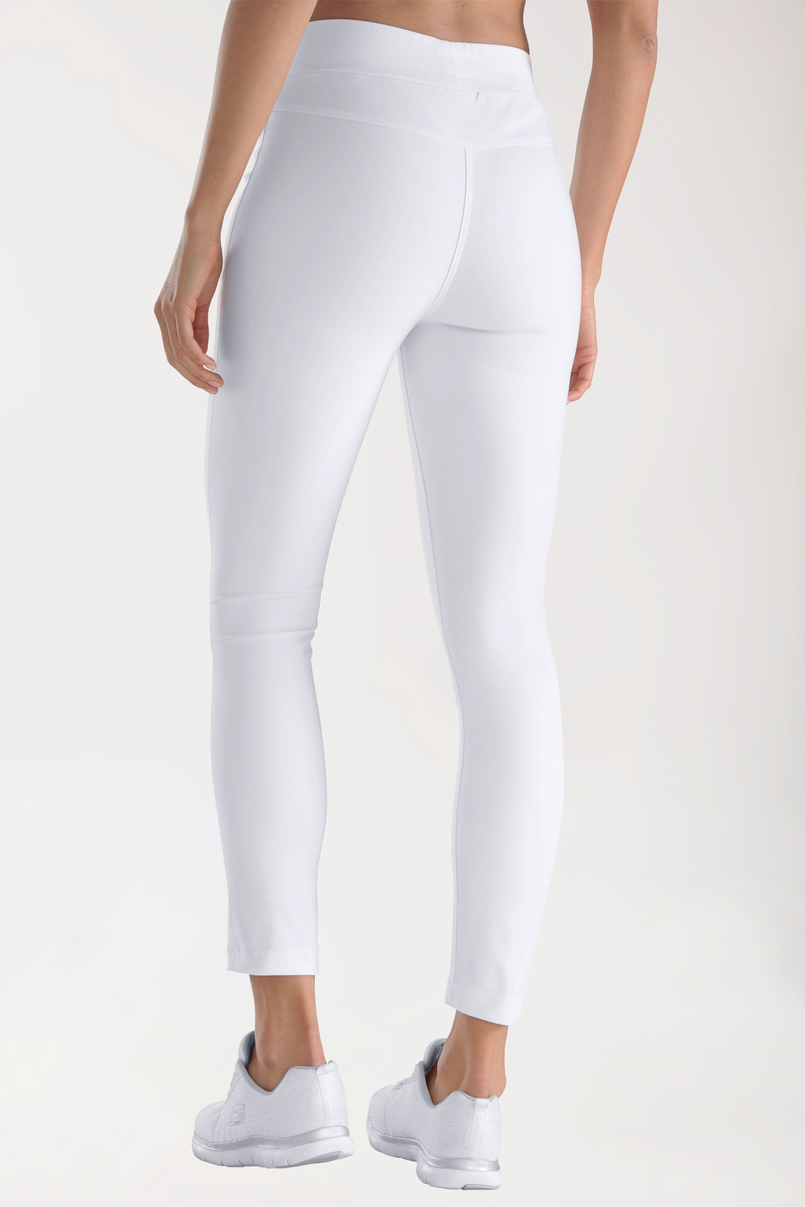 Comfort Stretch Pantalon Femme - Legging longueur 7/8 blanc, Vue de dos
