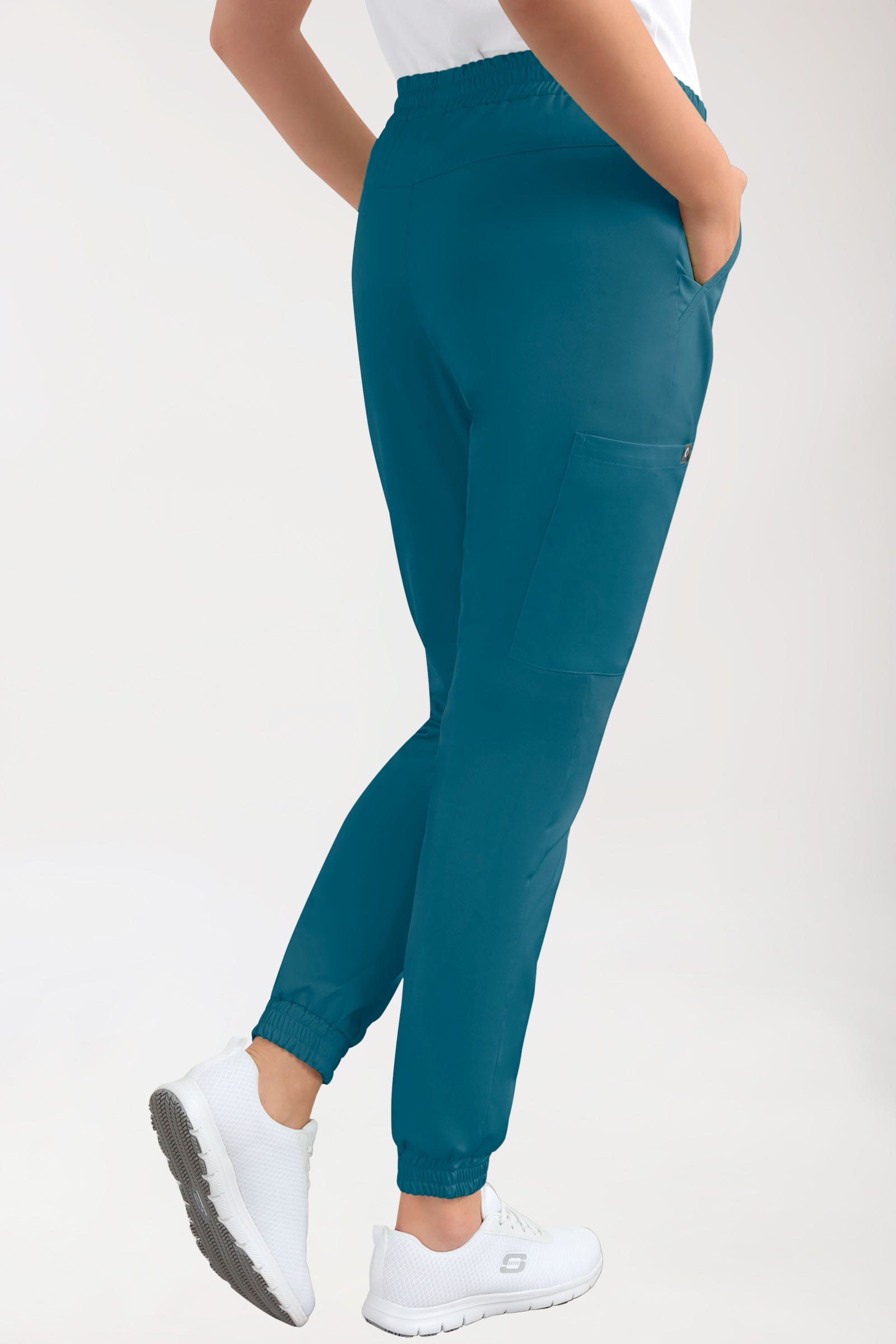 CORE Pantalon Cargo Femme – Style Jogpant pétrole