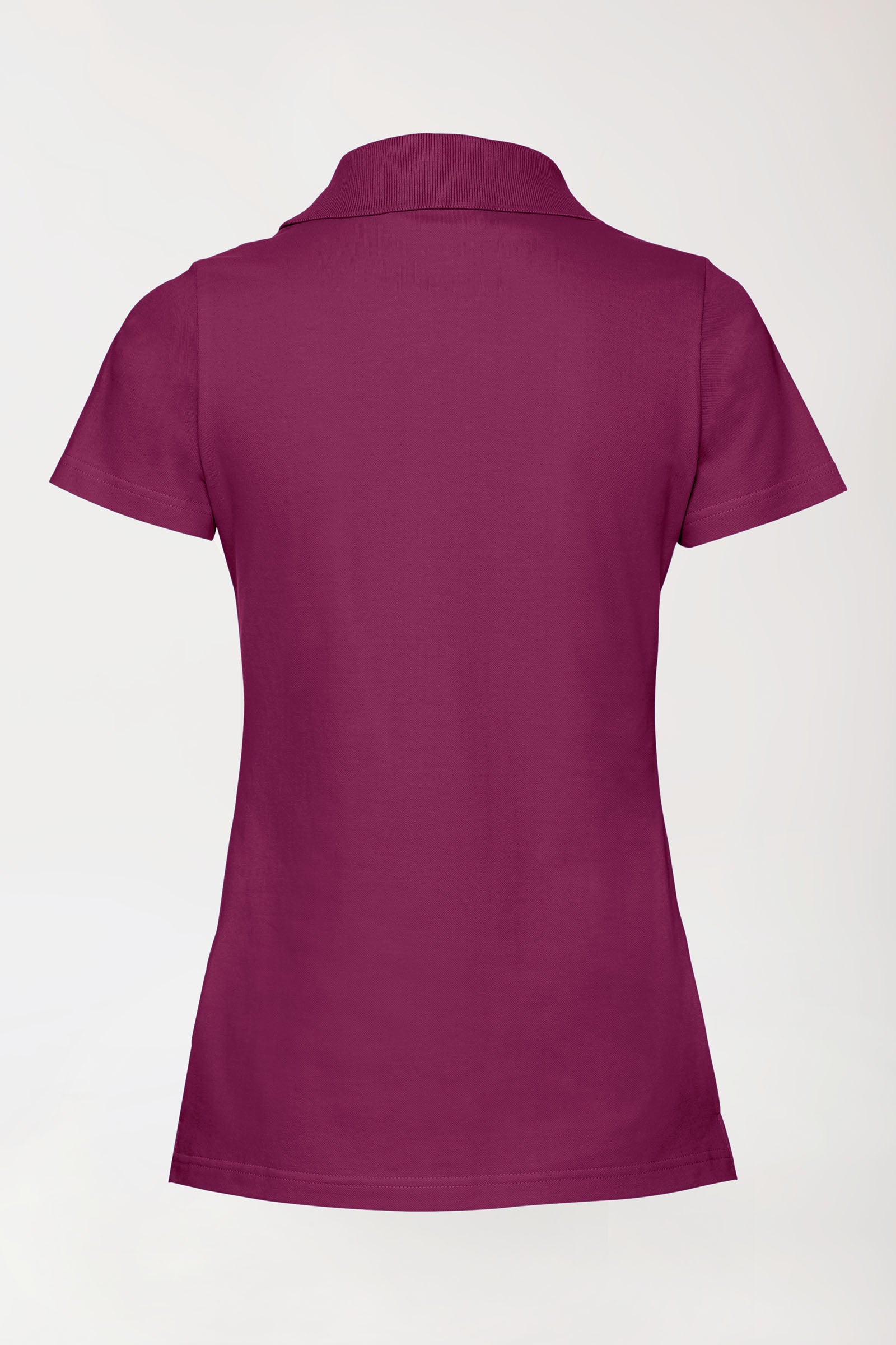 T-shirt Stretch Femme - Col polo berry