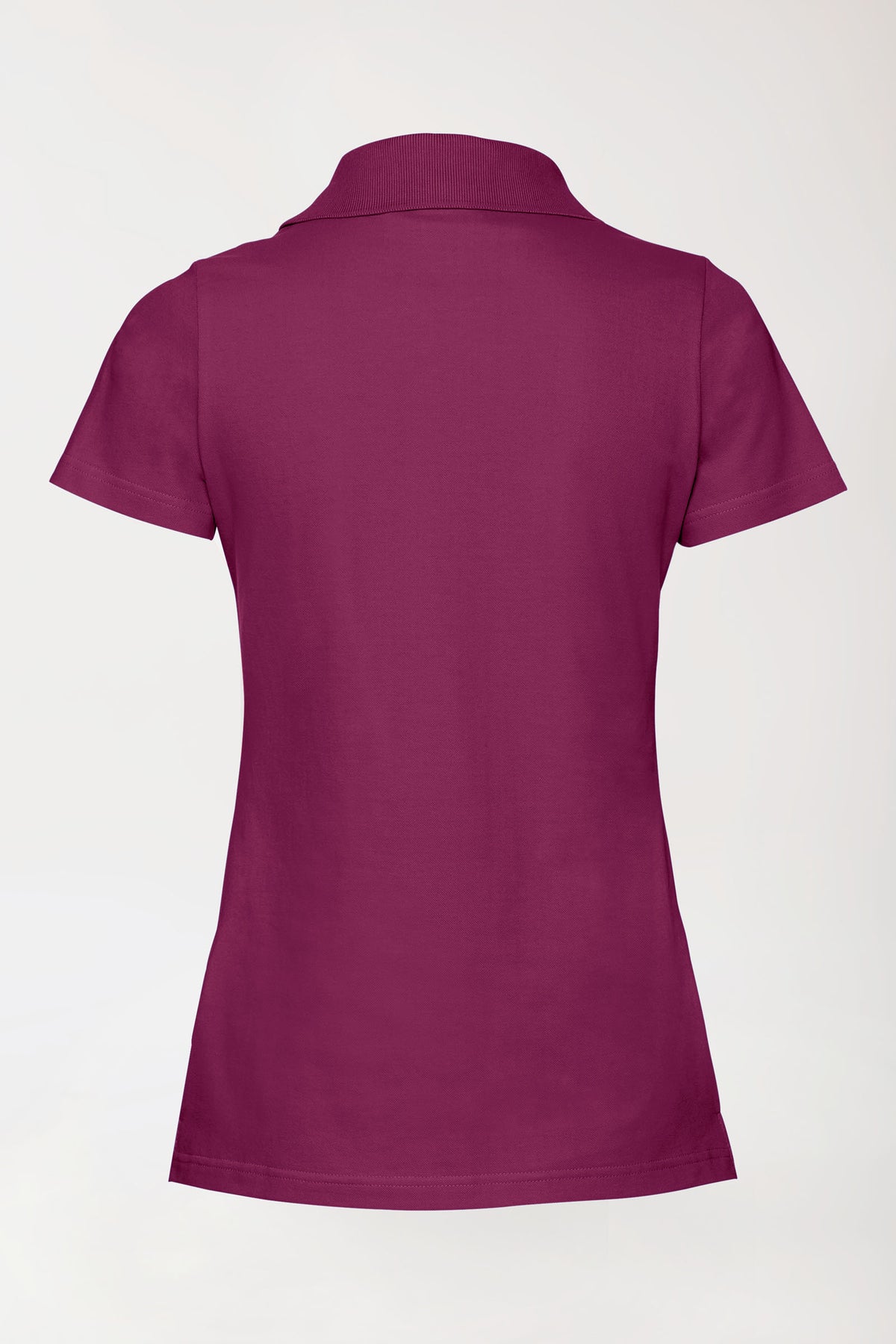 T-shirt Stretch Femme - Col polo berry