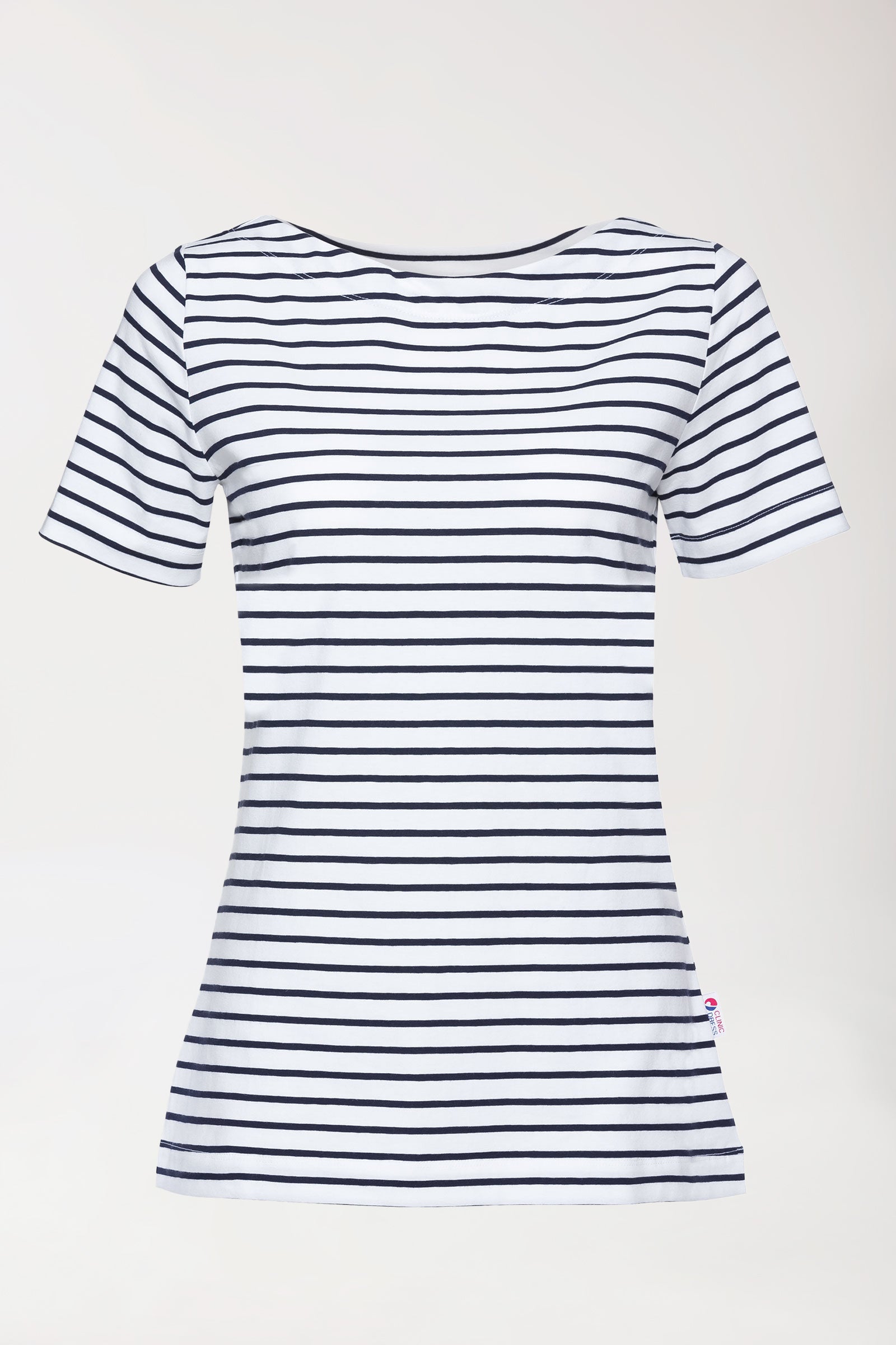 T-shirt Femme - Manche courte blanc/bleu navy