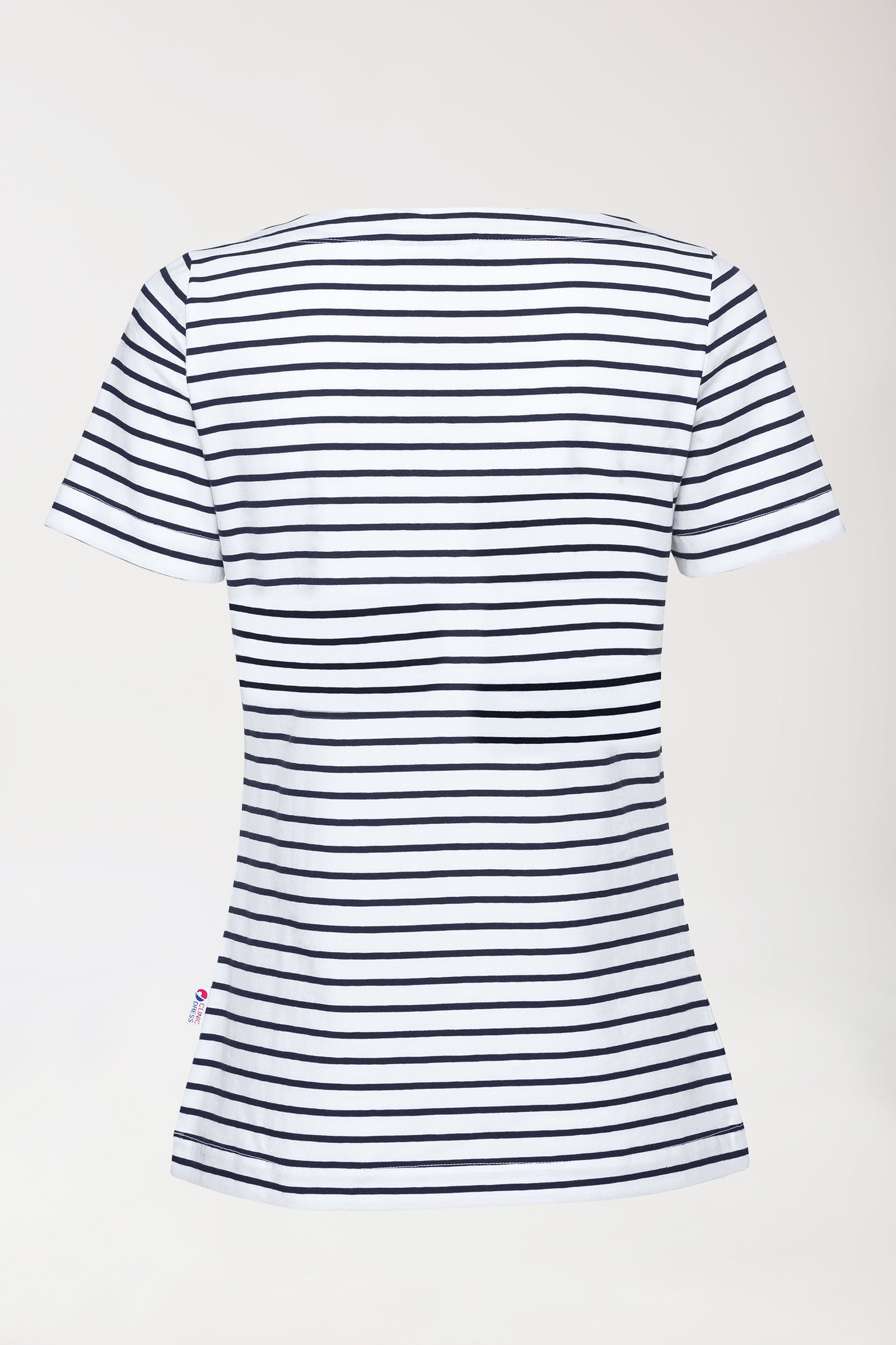 T-shirt Femme - Manche courte blanc/bleu navy