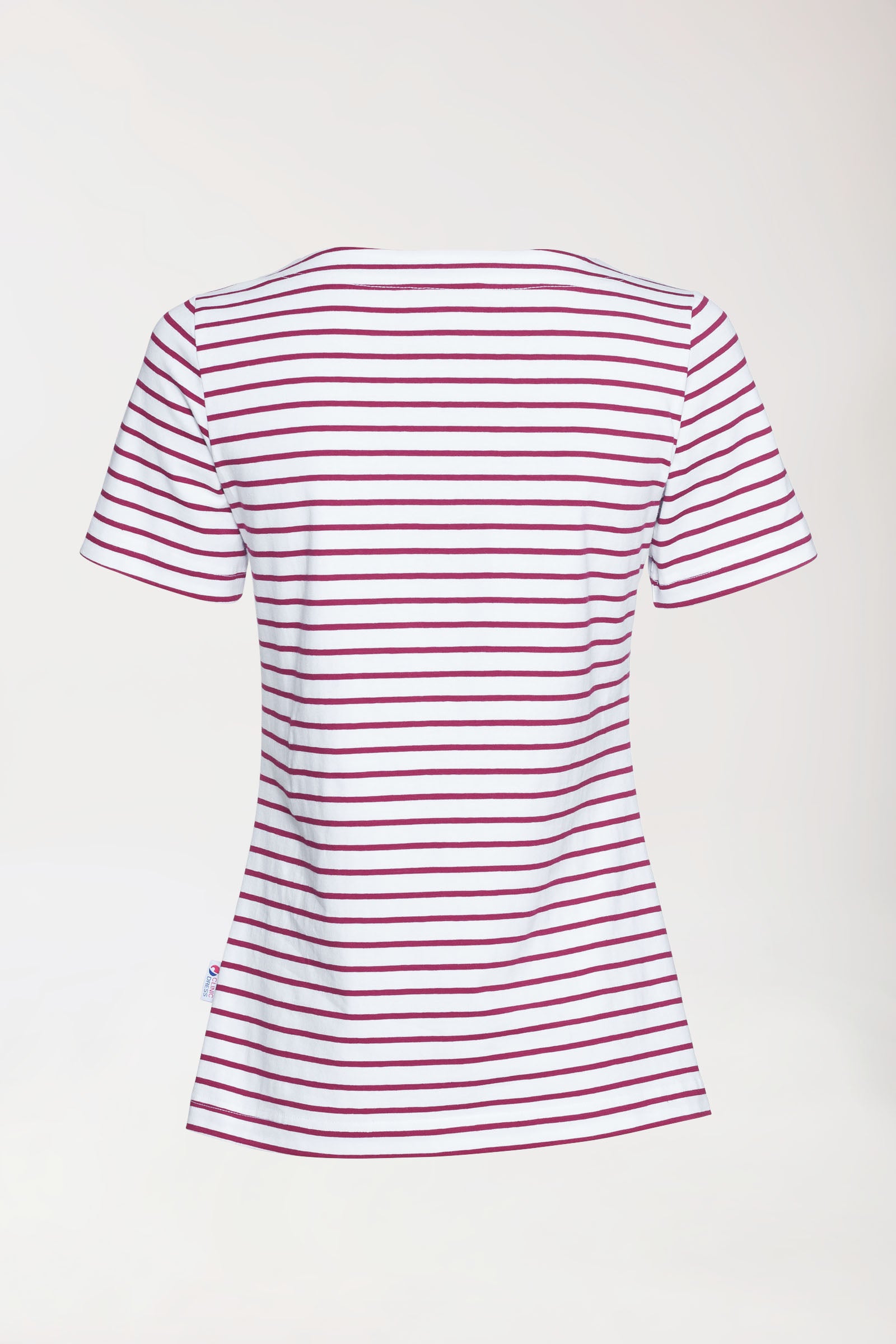 T-shirt Femme - Manche courte blanc/bordeaux