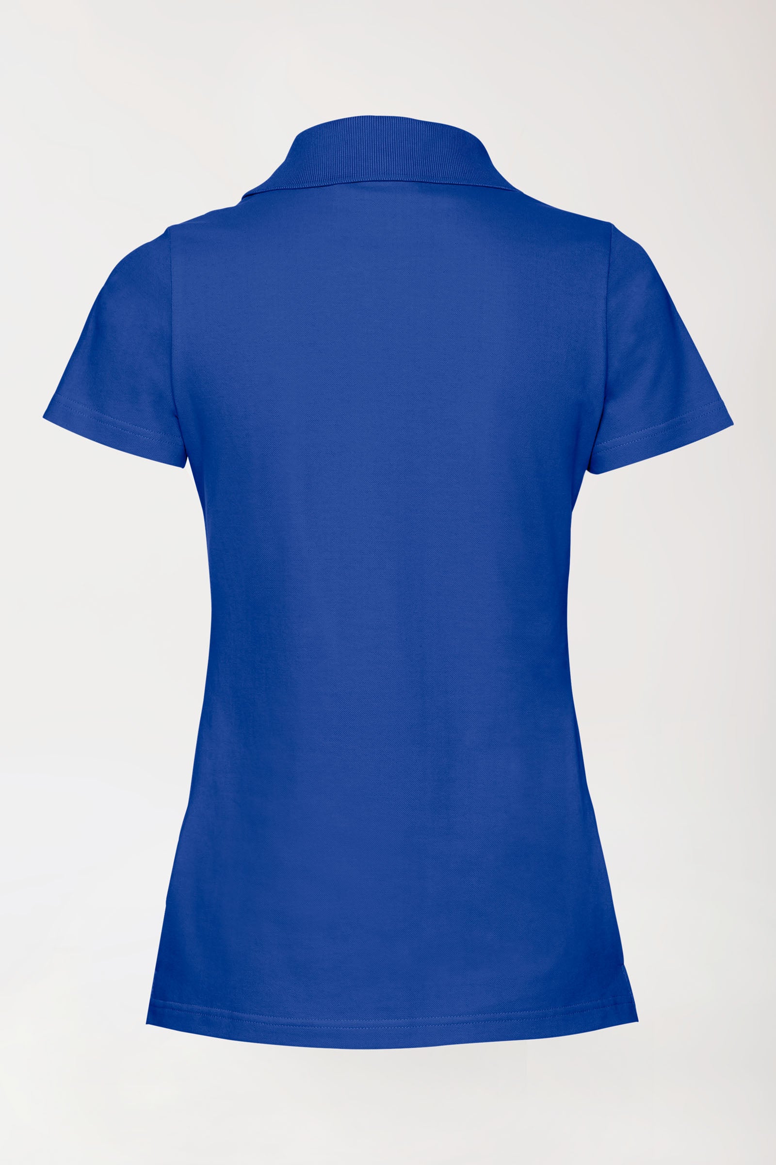 T-shirt Stretch Femme - Col polo bleu roi