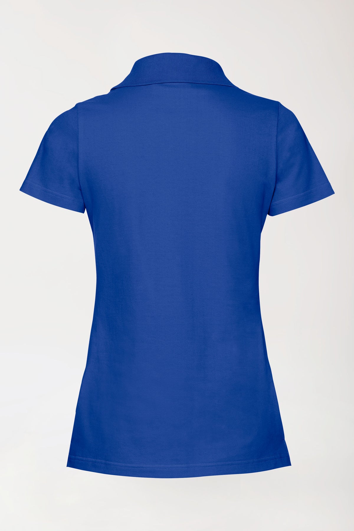 T-shirt Stretch Femme - Col polo bleu roi