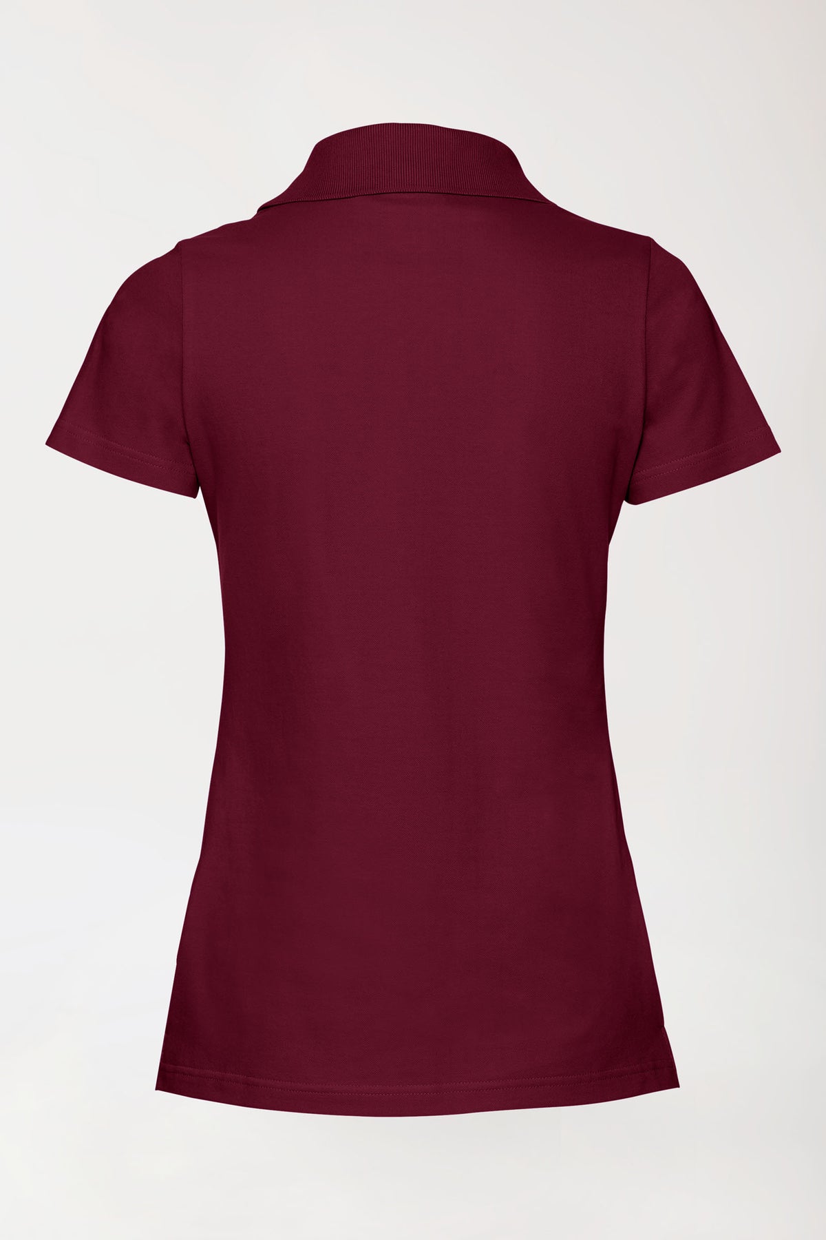 T-shirt Stretch Femme - Col polo bordeaux, Vue de dos