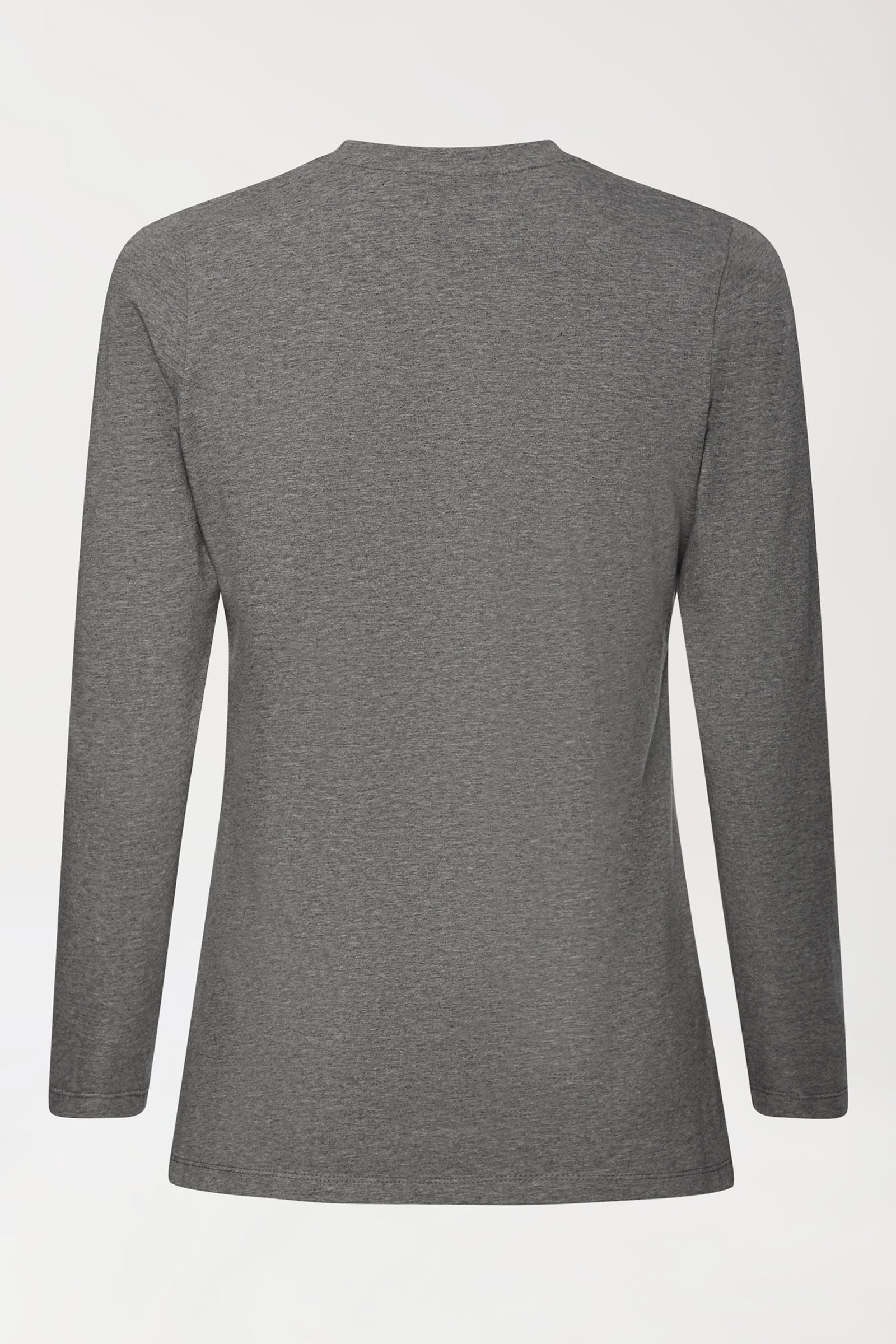 CORE T-shirt Femme - manche longue gris foncé chiné, Vue de dos
