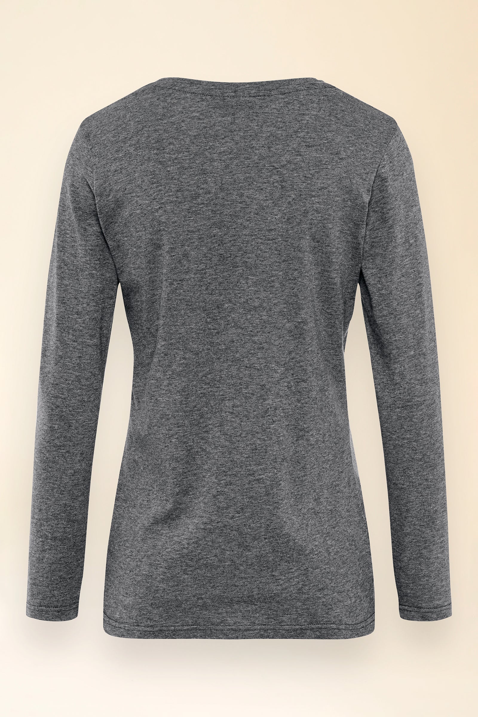 KAERE T-shirt Femme - Manche longue gris chiné foncé