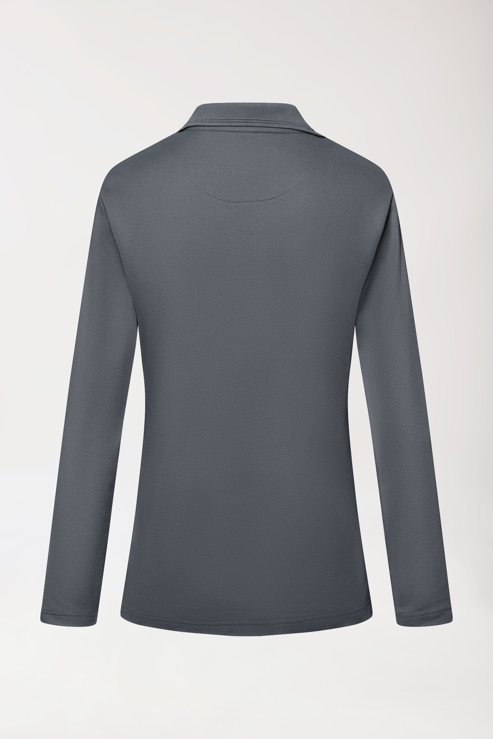 COMFY FLEX Femme, manche longue, maille piquée stretch – Col polo galet