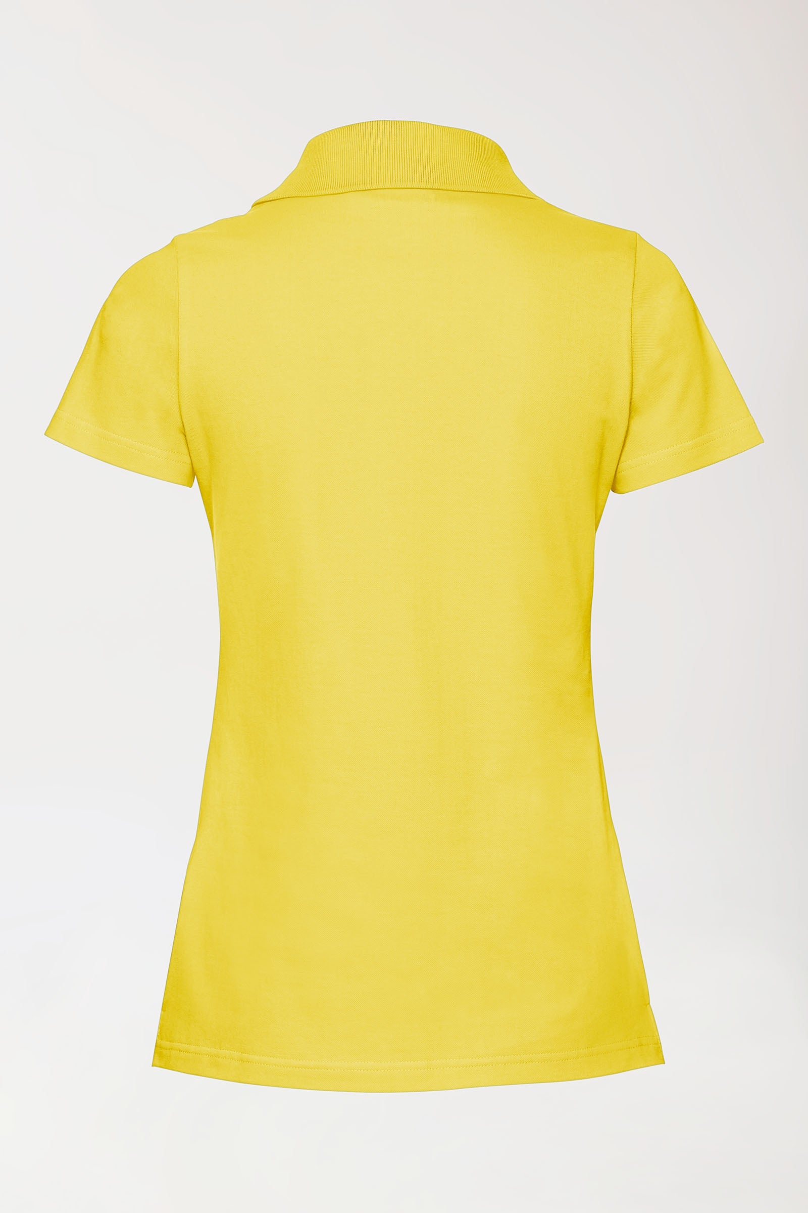 T-shirt Stretch Femme - Col polo jaune