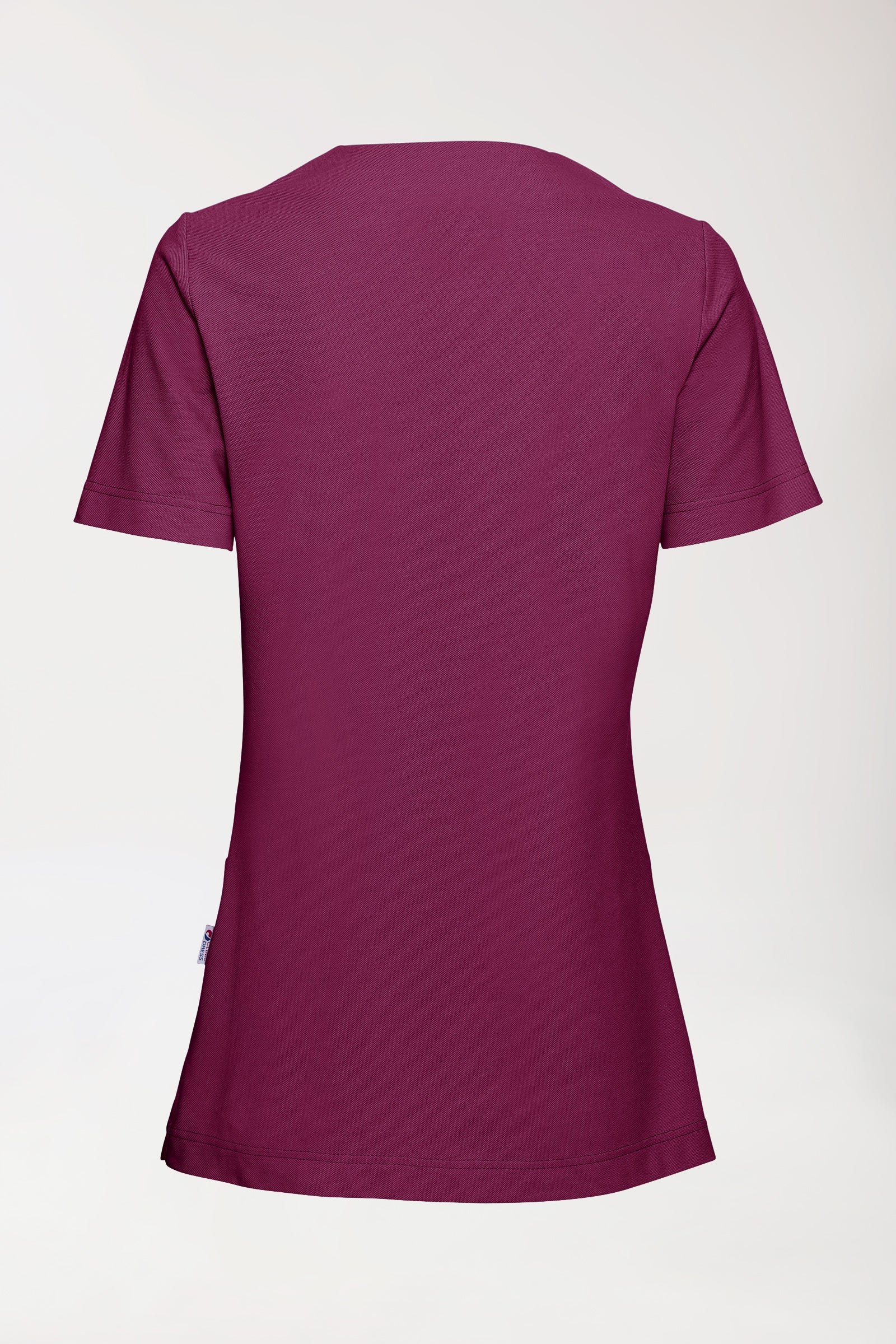T-shirt long Femme en Piqué - Col V berry