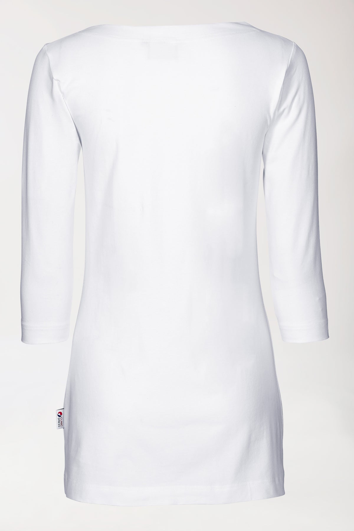 T-shirt long Femme - Manche 3/4 blanc, Vue de dos