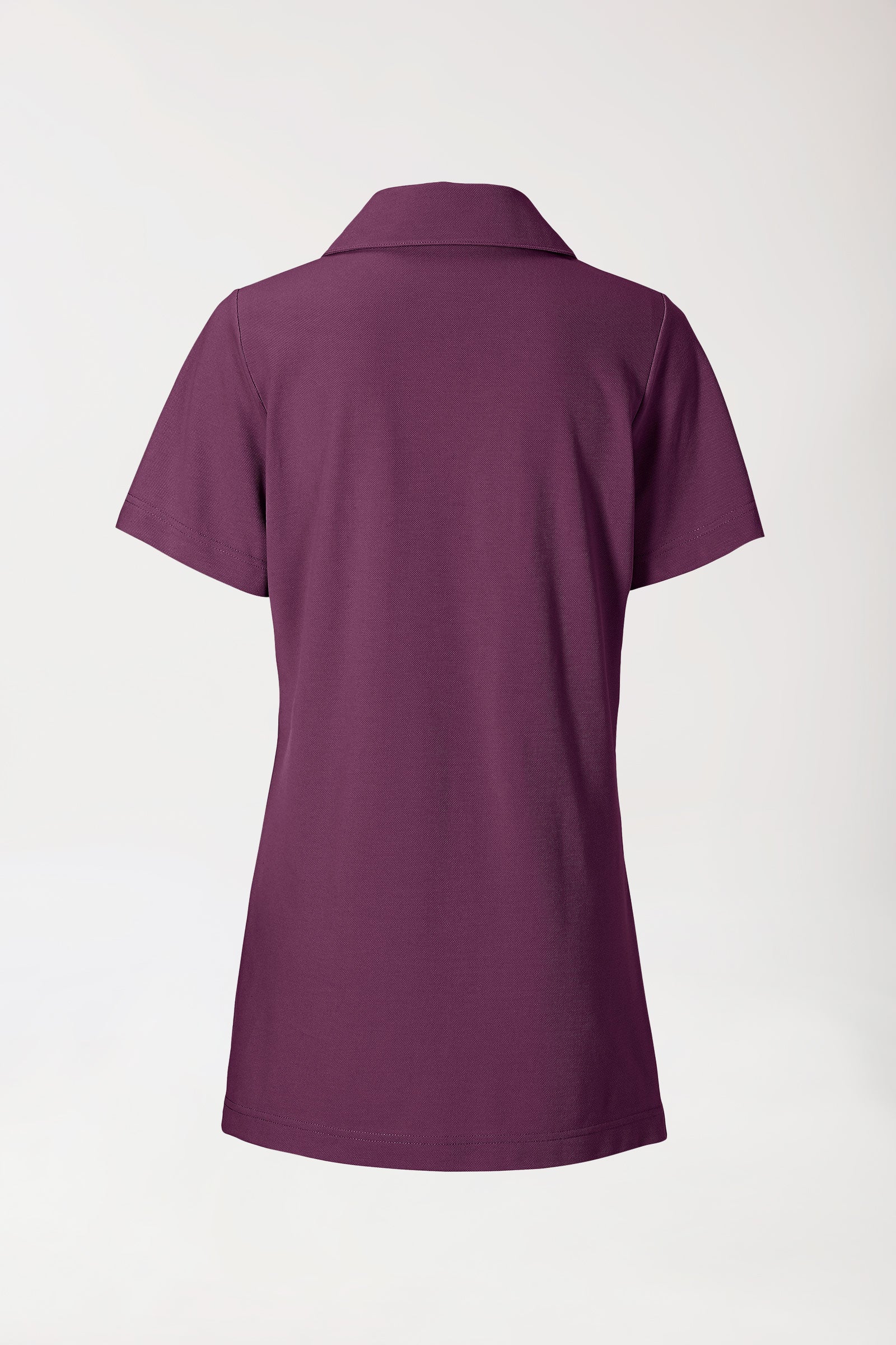 T-shirt long Femme en Piqué - Avec col prune