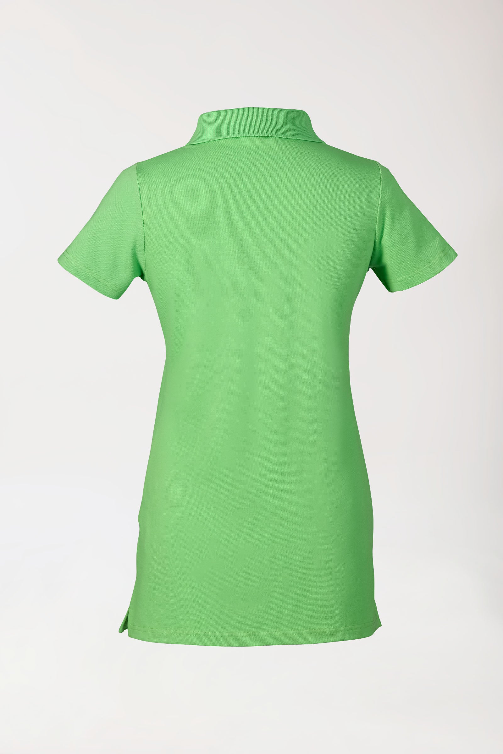 T-shirt long Stretch Femme - Col polo vert pomme