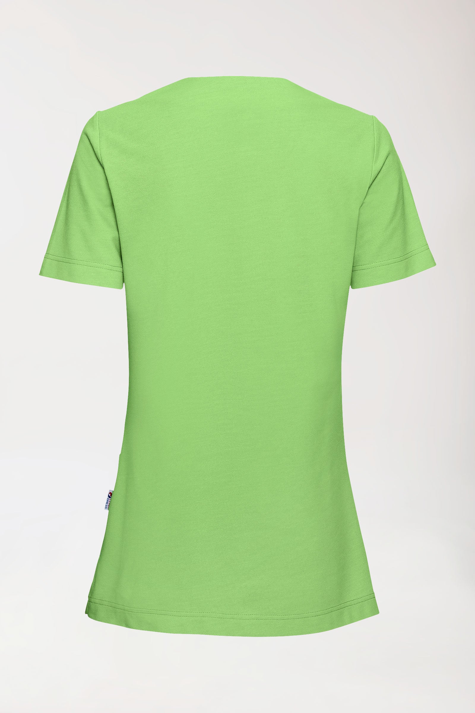 T-shirt long Femme en Piqué - Col V vert pomme