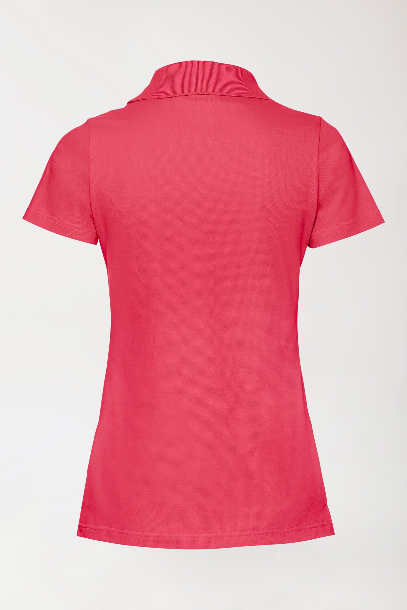 T-shirt Stretch Femme - Col polo rose lipstick