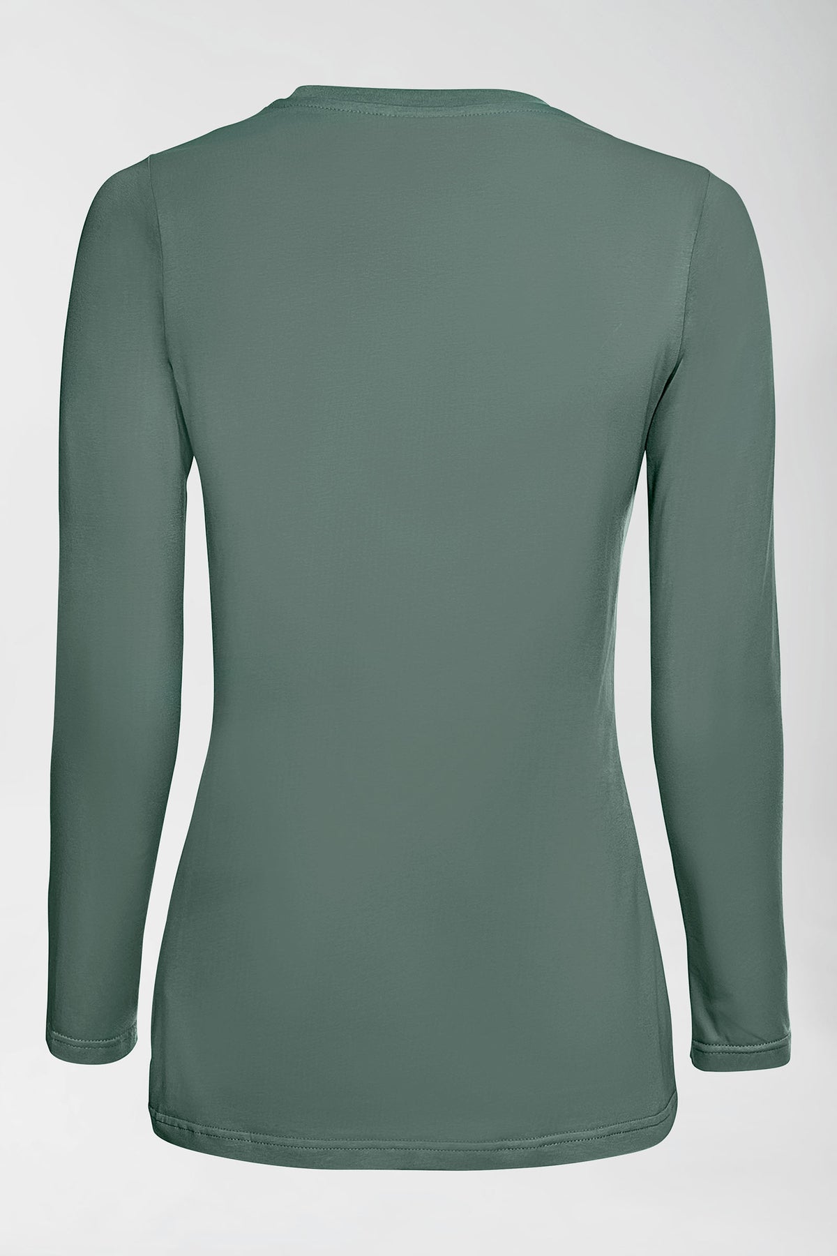 CORE T-shirt Femme - manche longue vert foncé, Vue de dos